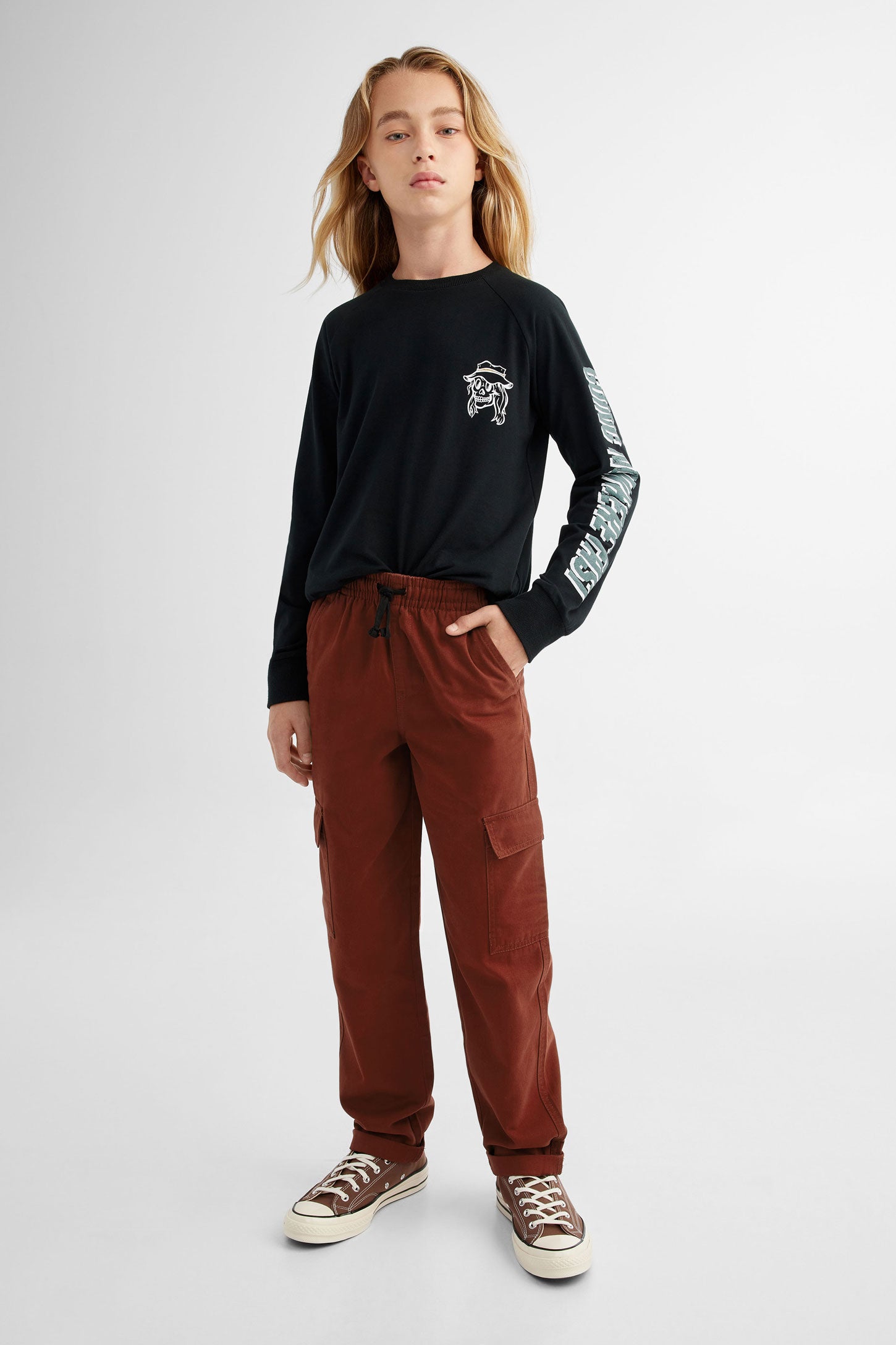 Twill cargo pants Teenage boy