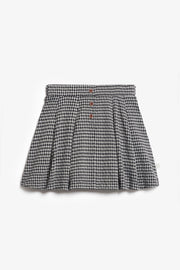 Jupe courte à plis creux - Enfant fille && NOIR/MULTI