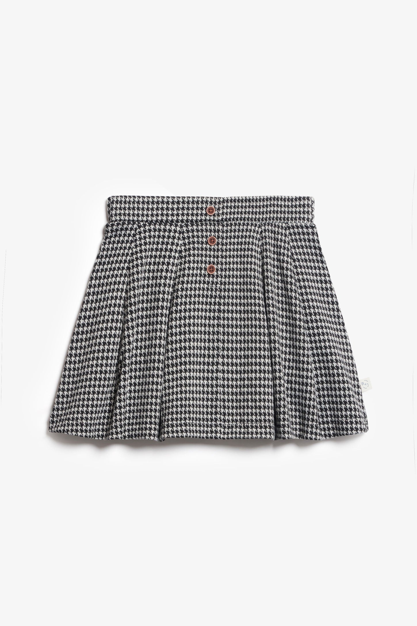 Jupe courte à plis creux - Enfant fille && NOIR/MULTI