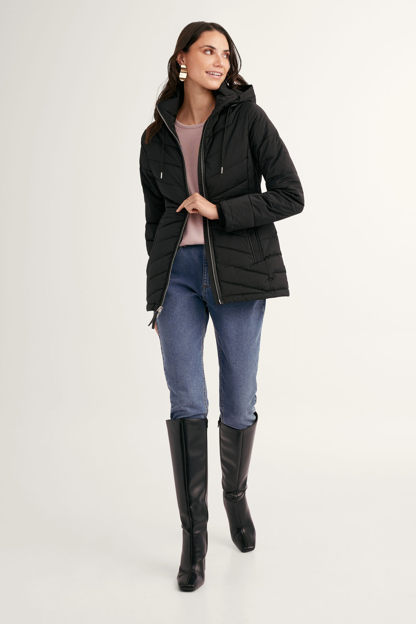 Manteau matelassé - Femme && NOIR