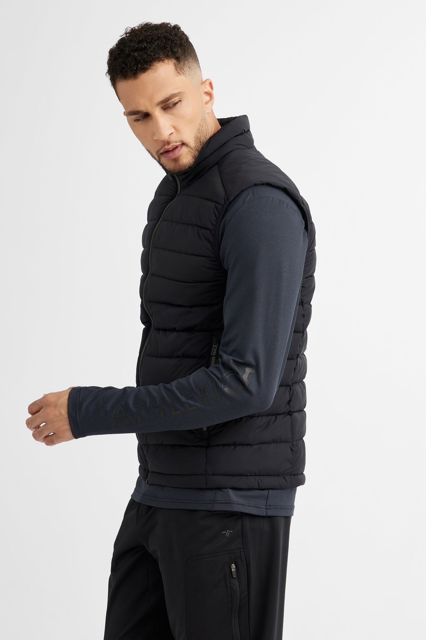 Veste matelassée sans manches - Homme && NOIR