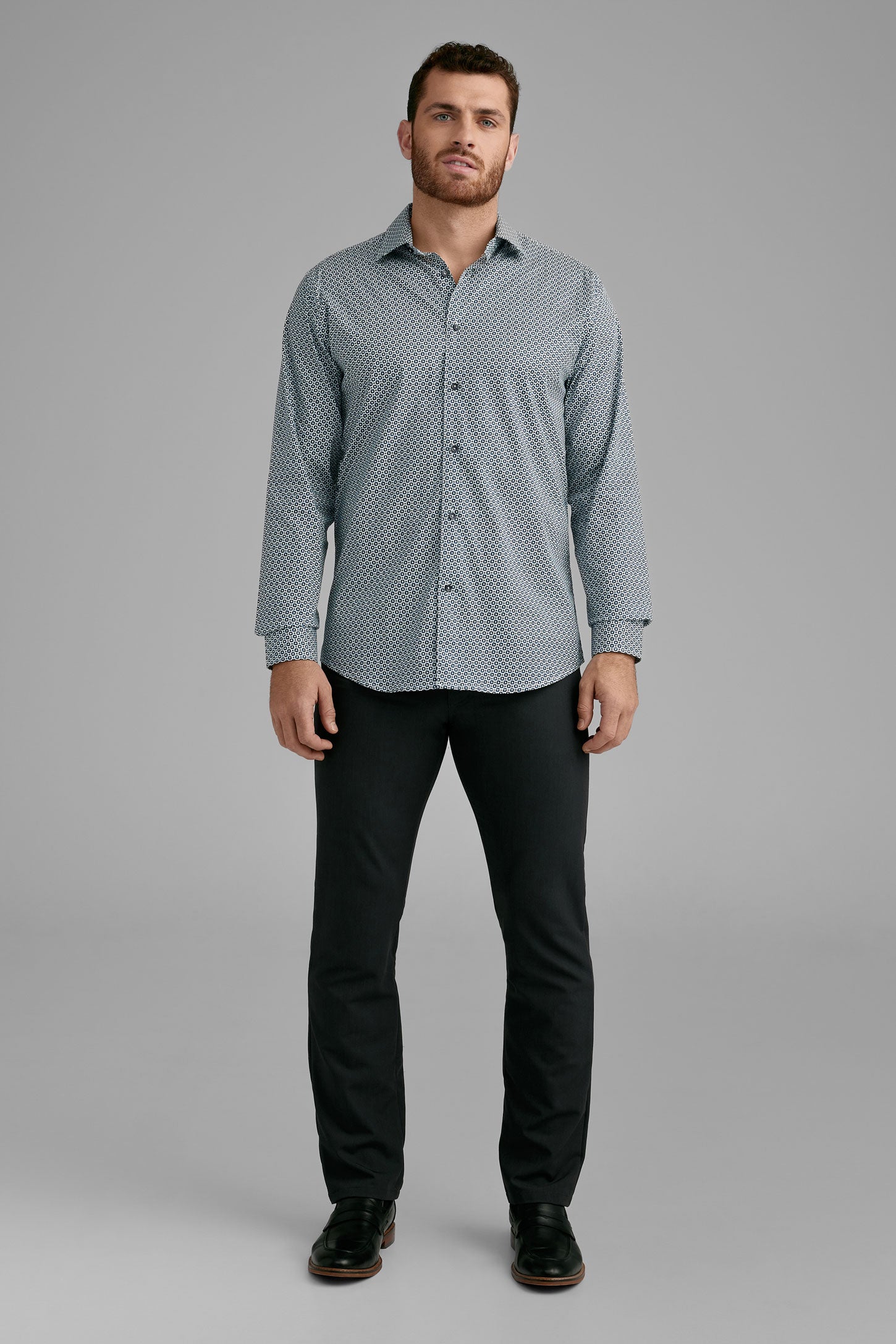 Chemise coupe ajustée - Homme && BLEU