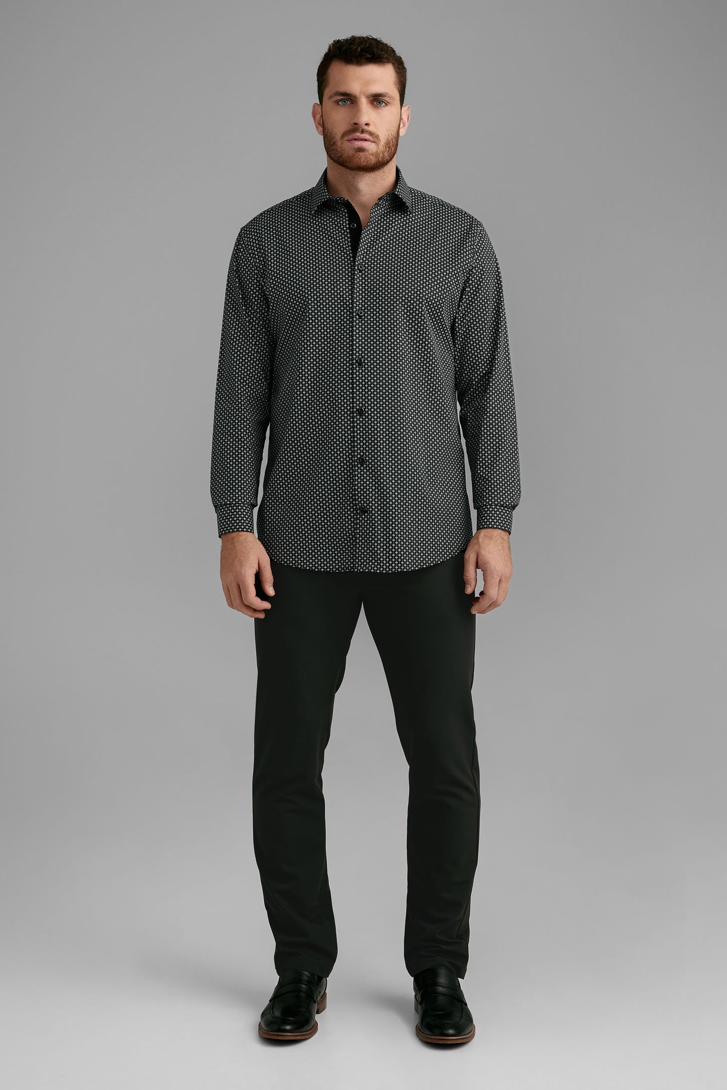 Chemise Lettres Coton Doux Coupe Ajustée Pour Homme