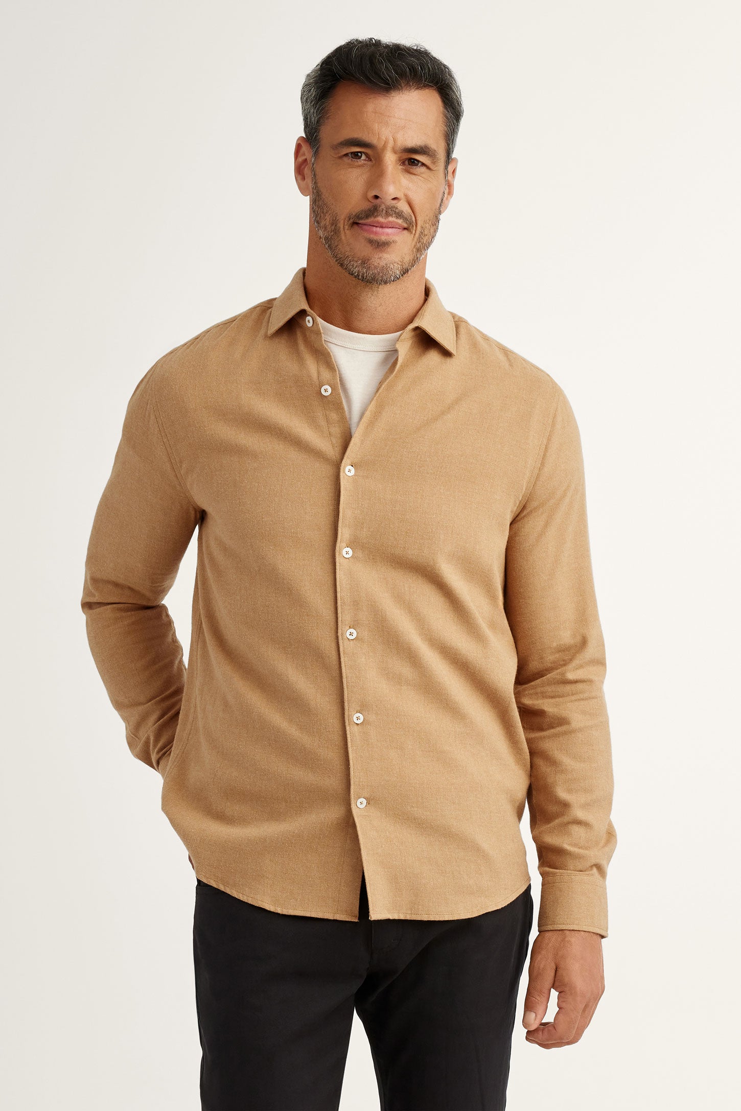 Chemise coupe r guli re en flanelle Homme