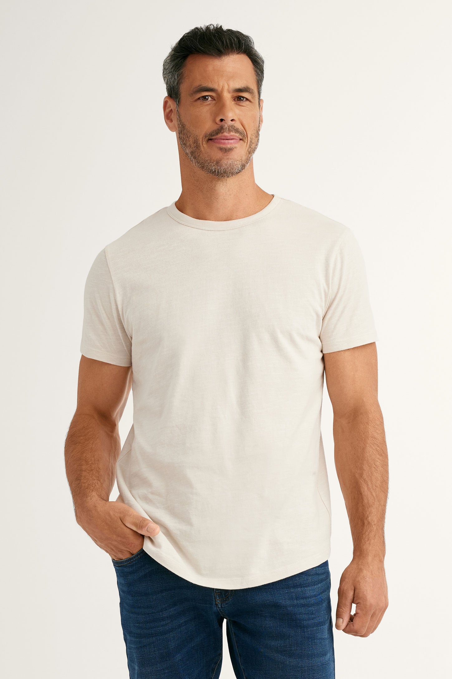 T-shirt en coton - Homme && BEIGE