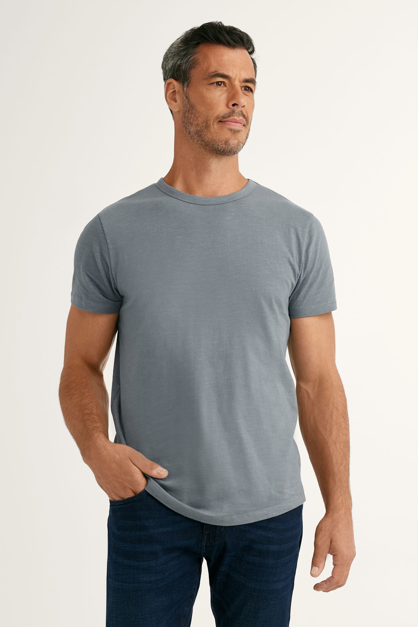 T-shirt en coton - Homme && BLEU