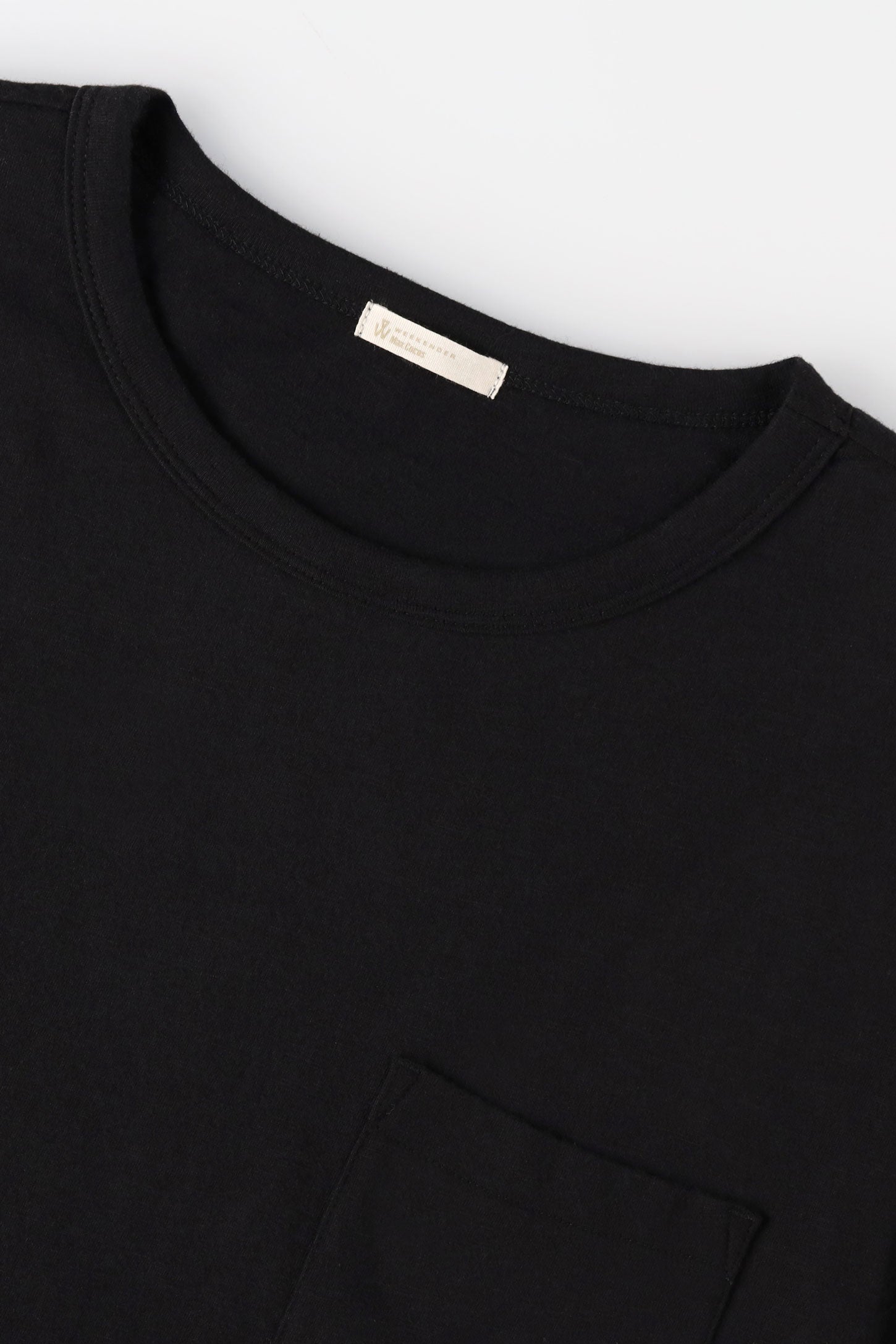T-shirt col rond à poche en coton - Homme && NOIR