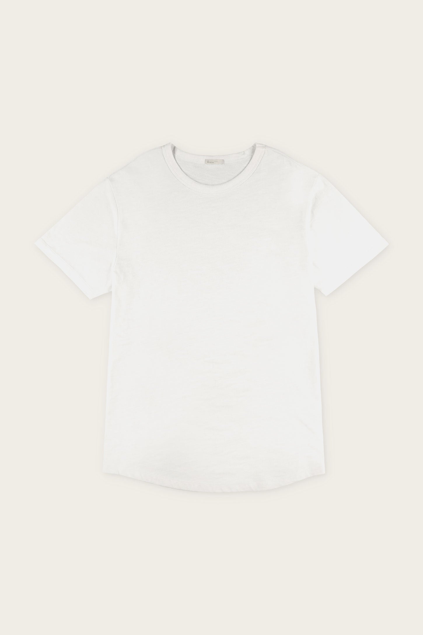 T-shirt col rond en coton - Homme && BLANC