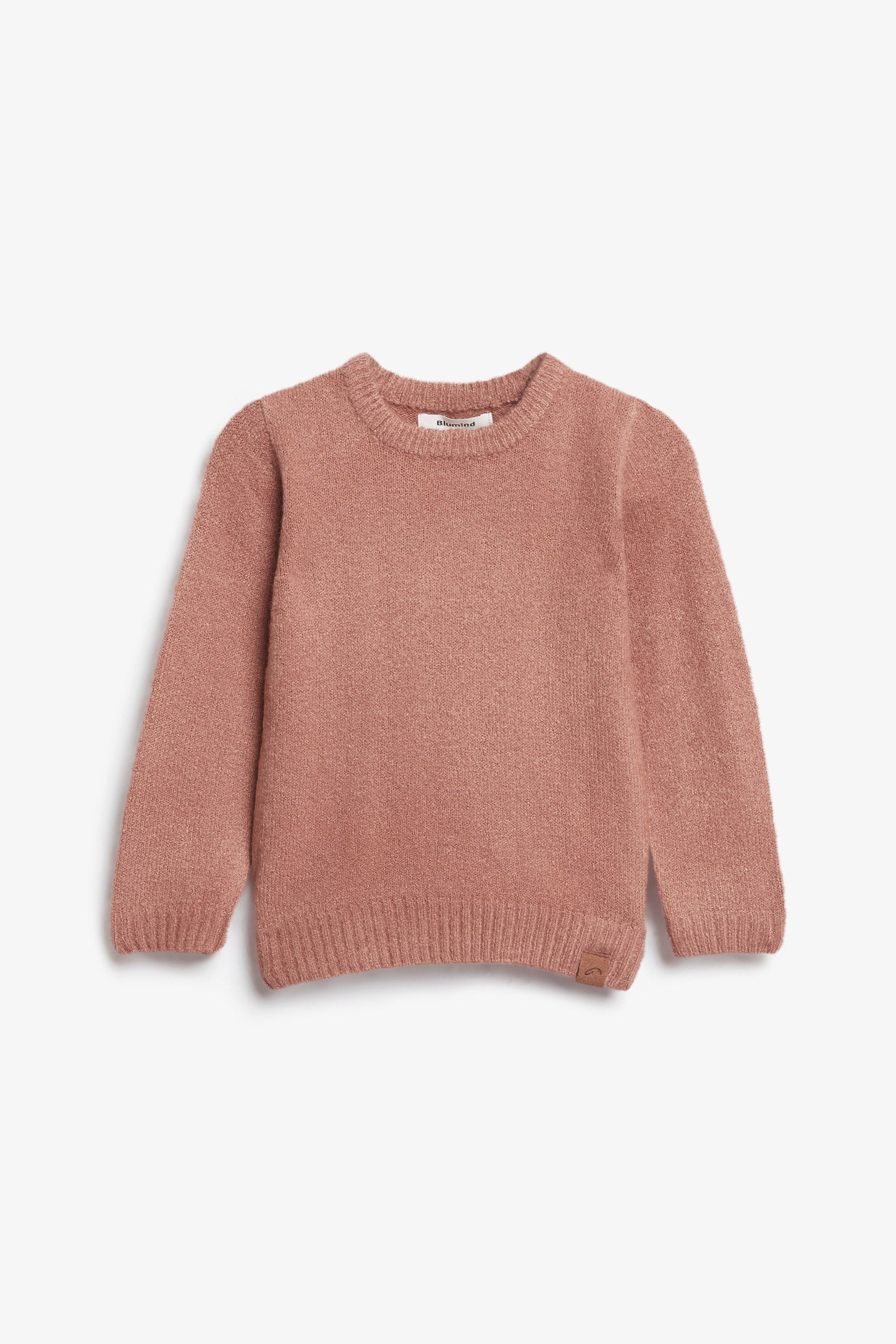 Chandail tricot col rond - Bébé fille && VIEUX ROSE