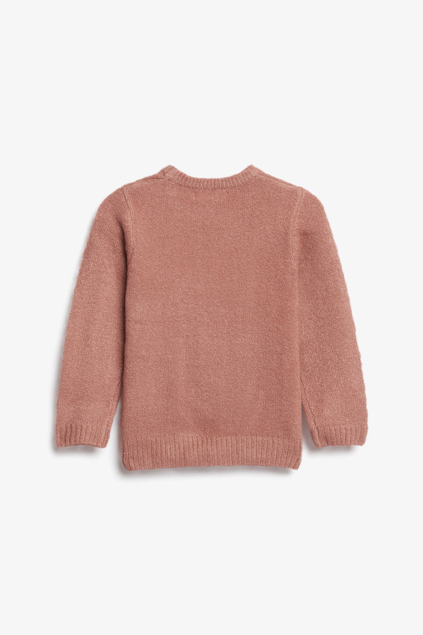 Chandail tricot col rond - Bébé fille && VIEUX ROSE