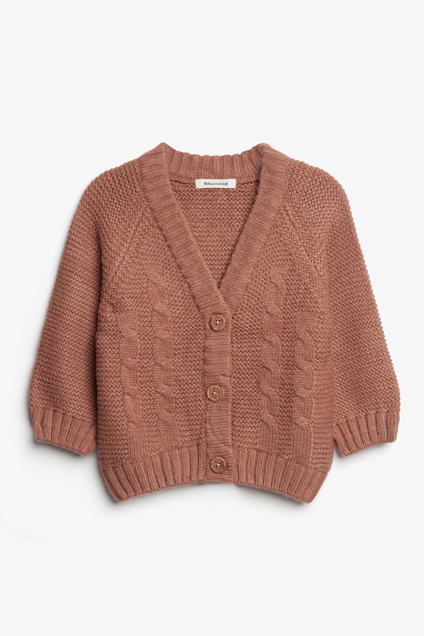 Cardigan tricot câble - Bébé fille && VIEUX ROSE