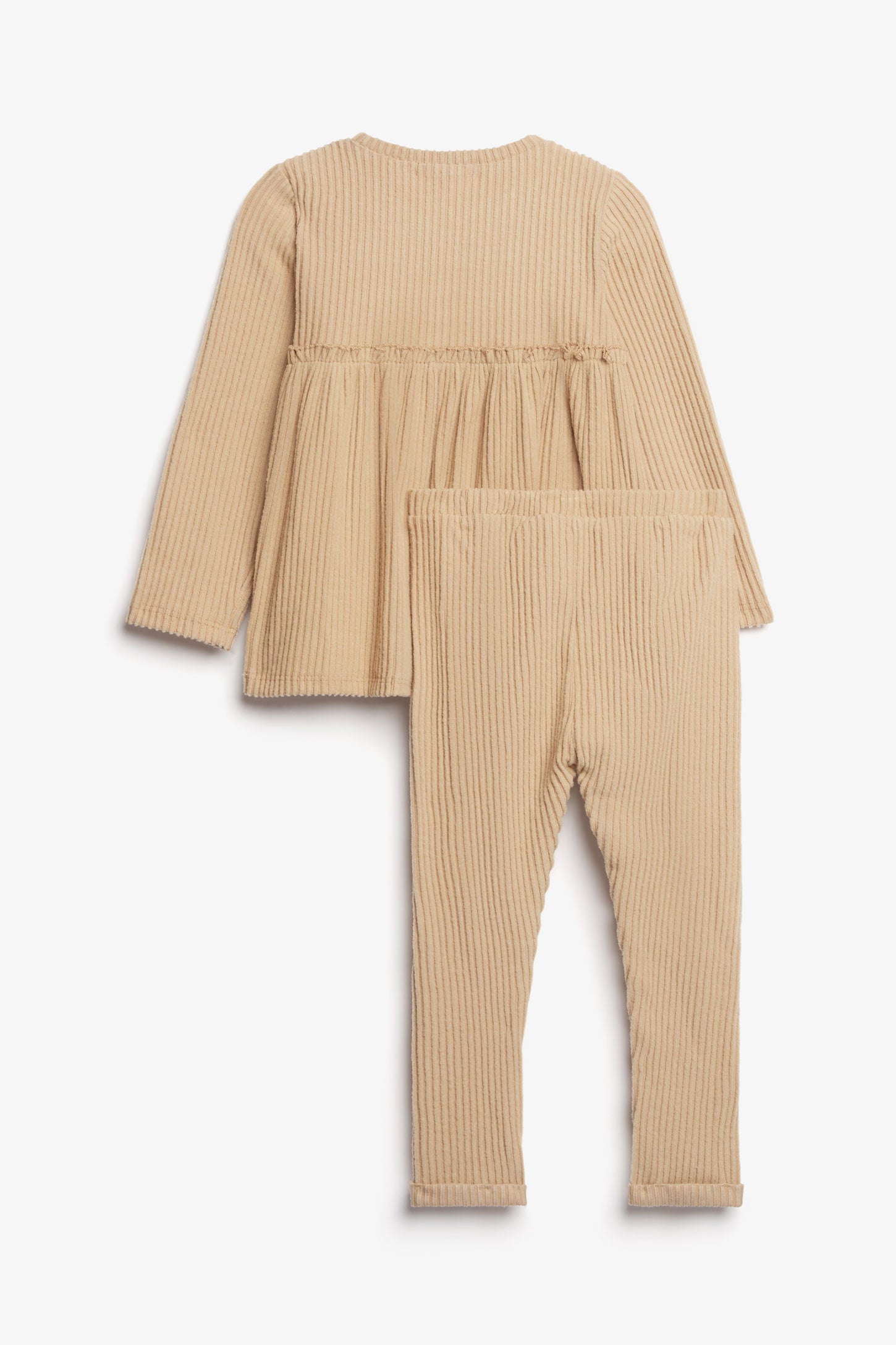 Ensemble 2-pièces chandail et legging, 2T-3T - Bébé fille && BEIGE