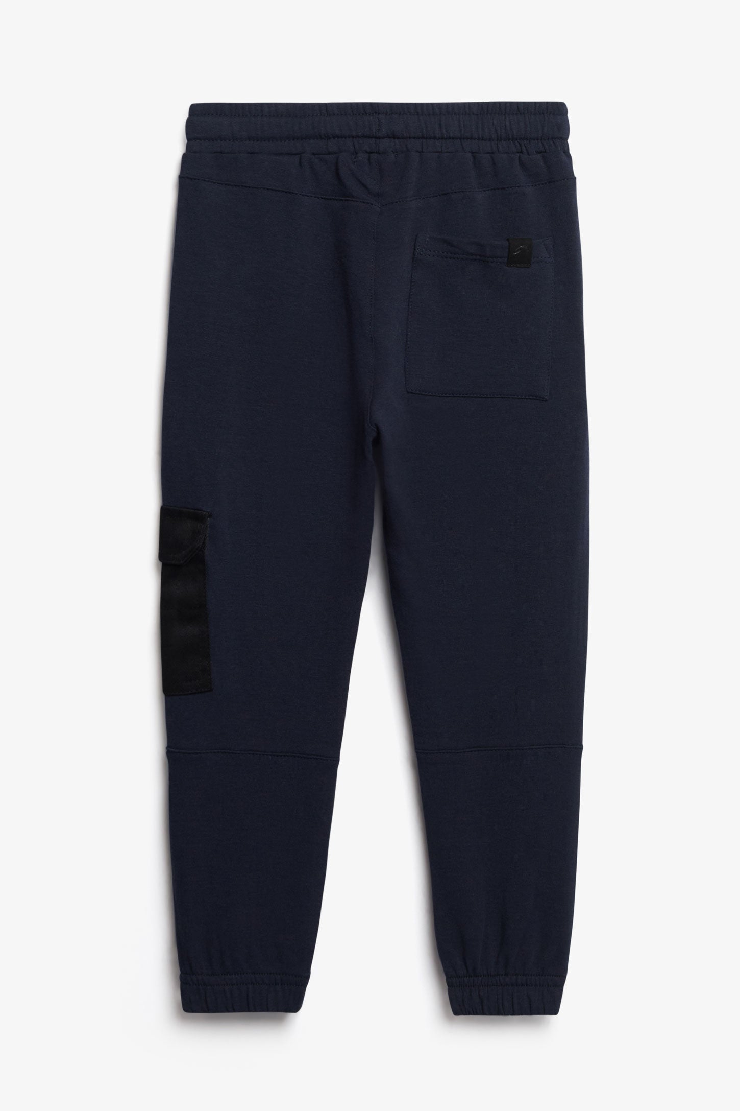 Pantalon jogger coton ouaté - Enfant garçon && BLEU MARINE