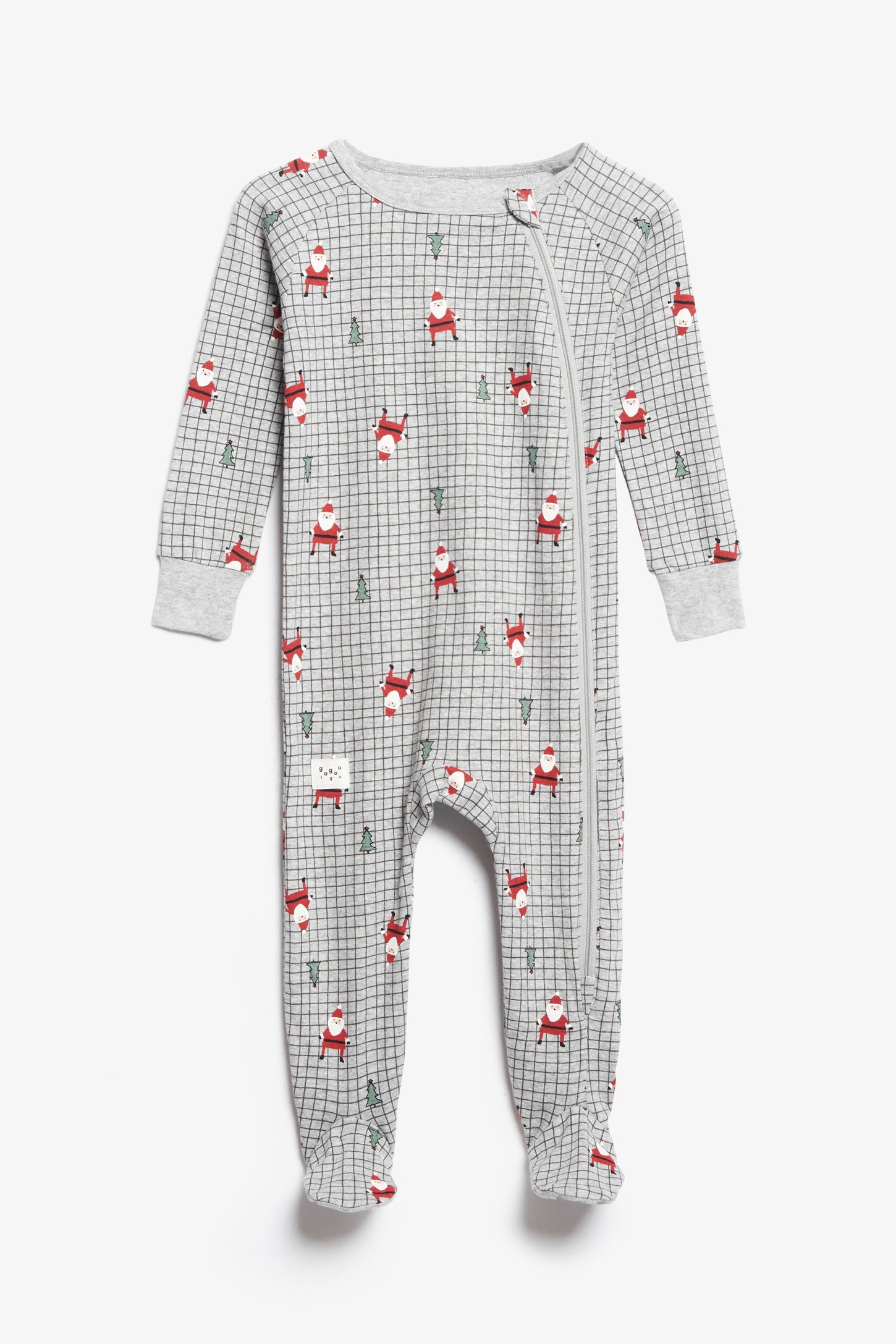 Pyjama 1-pièce imprimé coton - Bébé && GRIS MIXTE