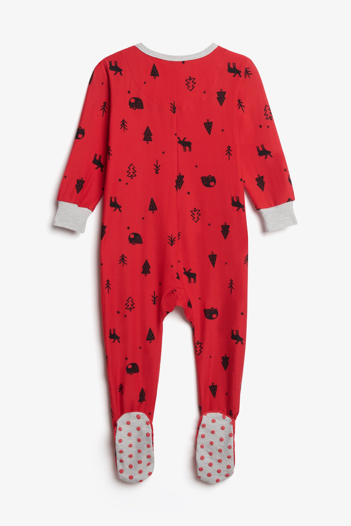 Pyjama de Noël 1-pièce imprimé en Moss - Bébé && ROUGE/MULTI