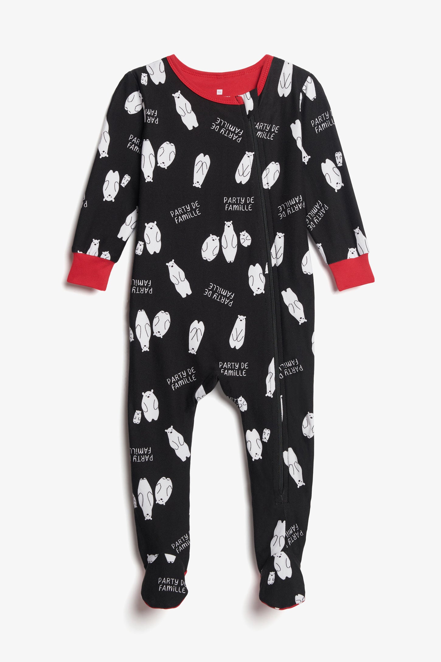 Pyjama de Noël 1-pièce imprimé en Moss - Bébé && COMBO NOIR