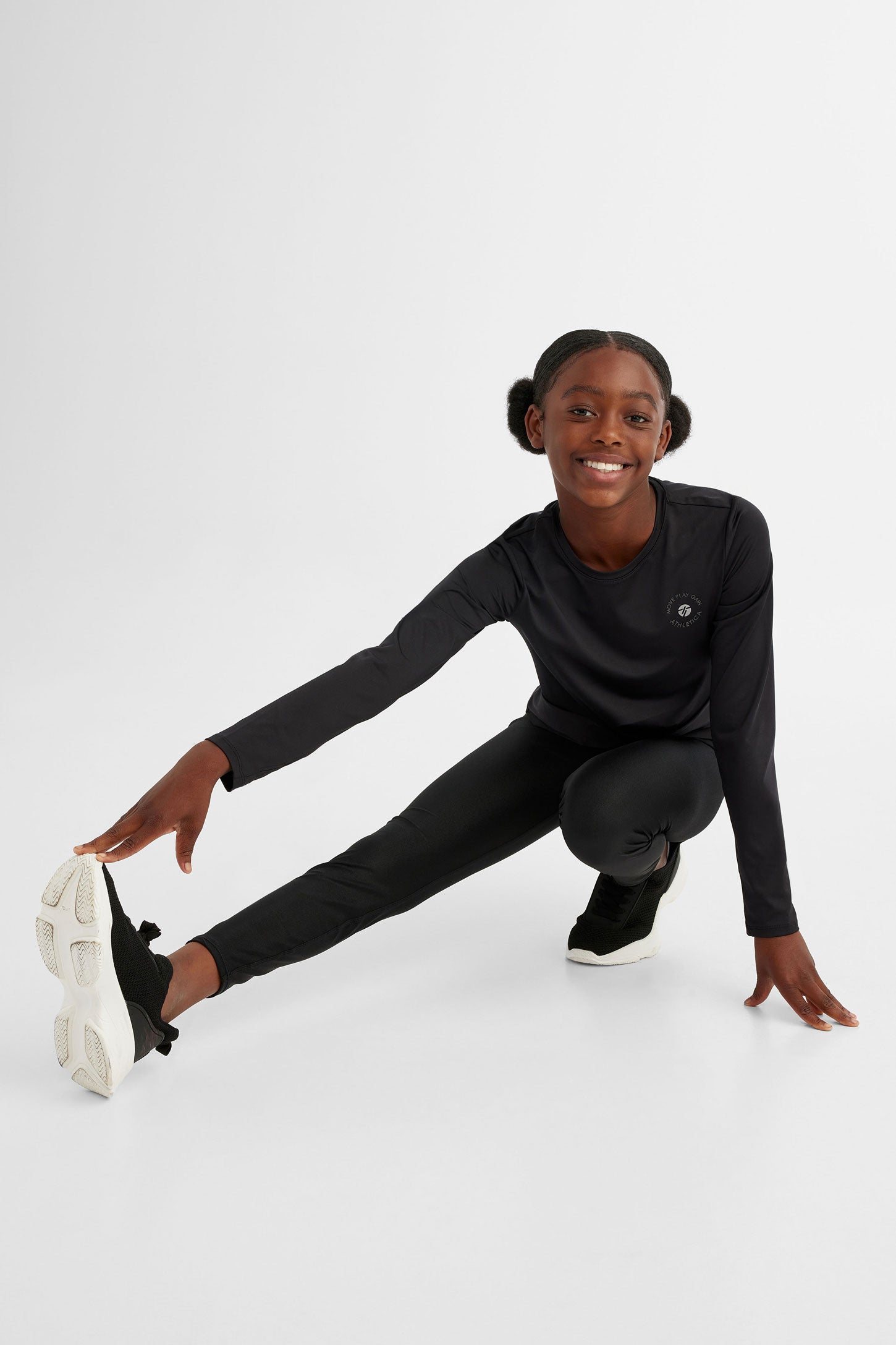 Chandail manches longues torsadé au-devant - Ado fille && NOIR