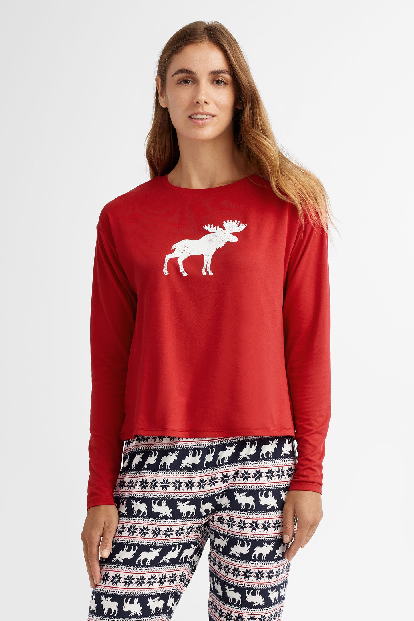 2 piece Christmas pajamas in Moss Women