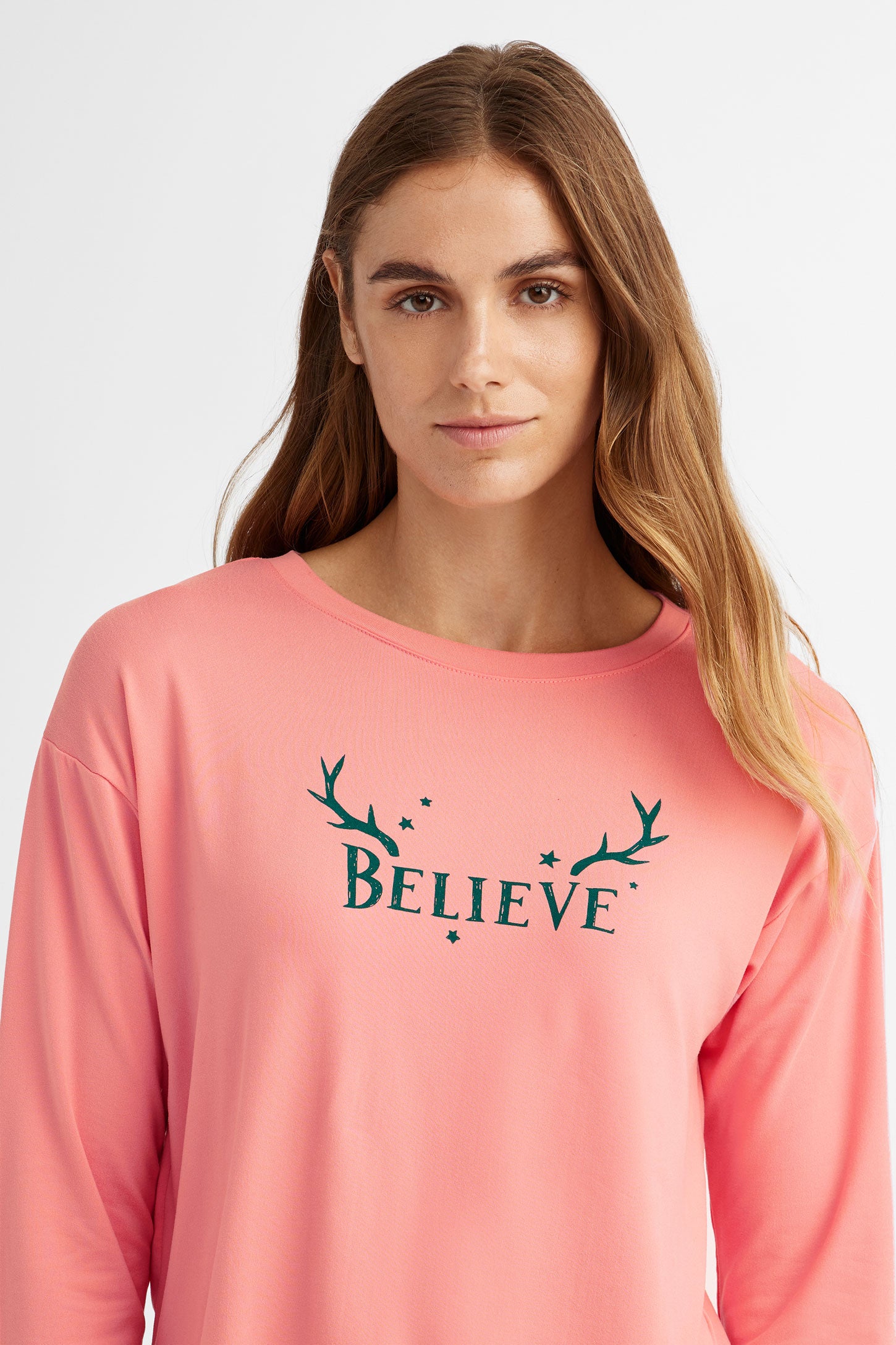 Chandail pyjama de Noël en Moss - Femme && ROSE