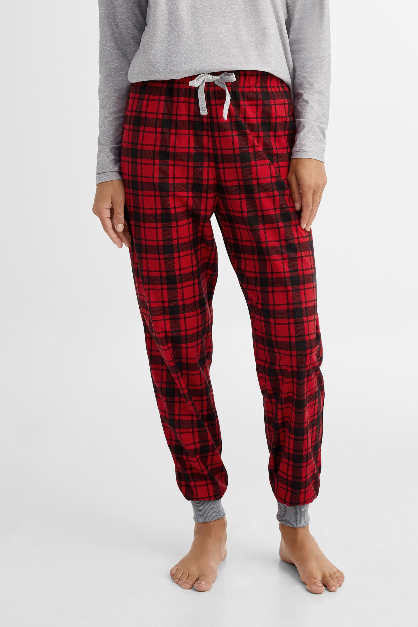 Pantalon pyjama de Noël en flanelle - Femme && ROUGE/MULTI