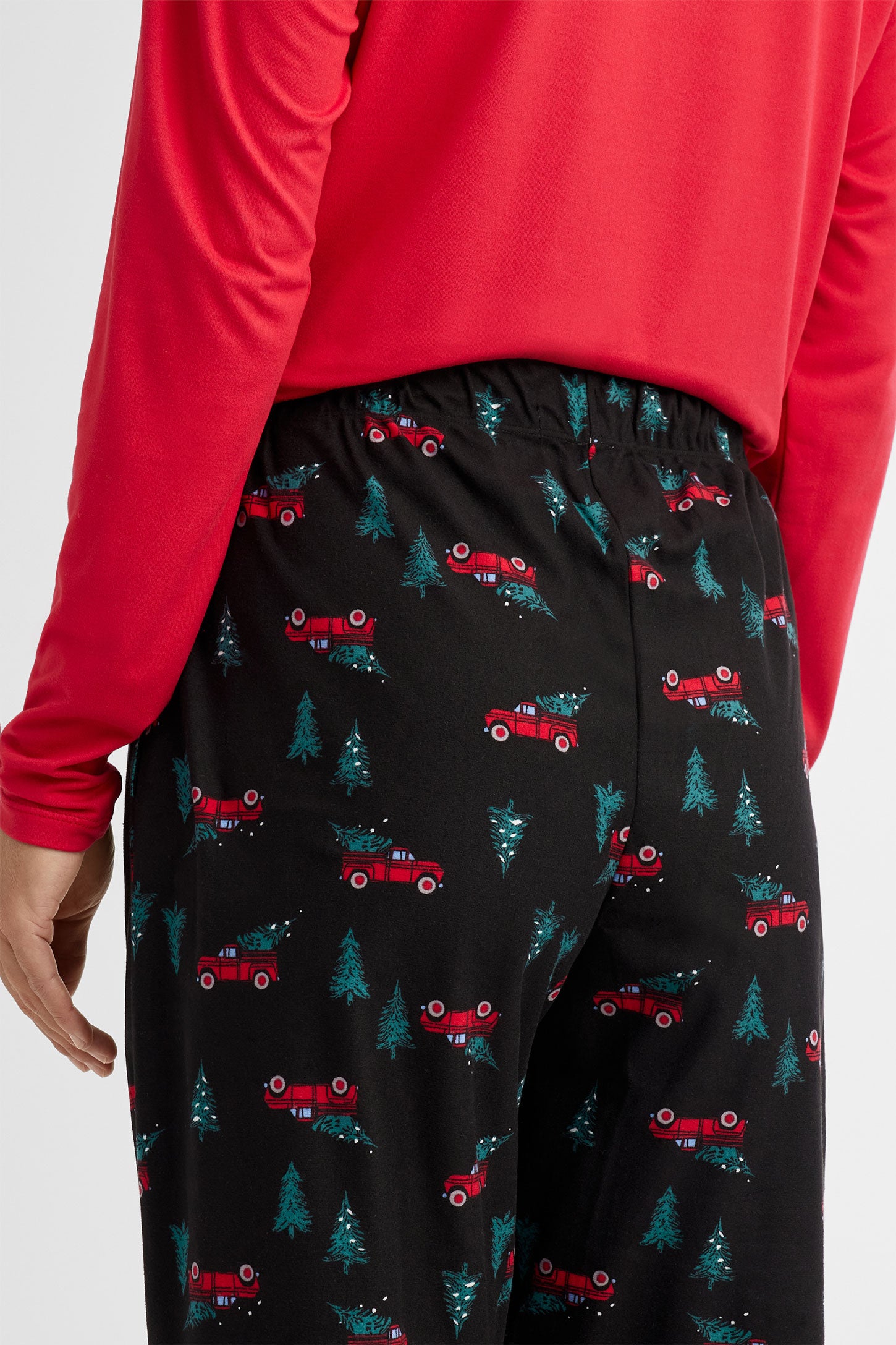 Pantalon pyjama de Noël en flanelle - Femme && COMBO NOIR