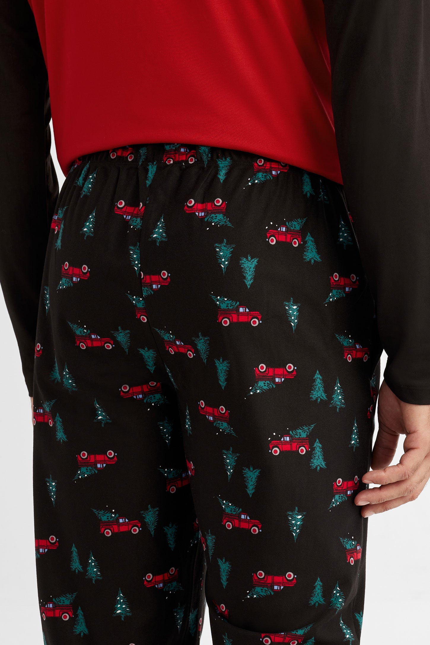 Pantalon pyjama de Noël en flanelle - Homme && NOIR/MULTI