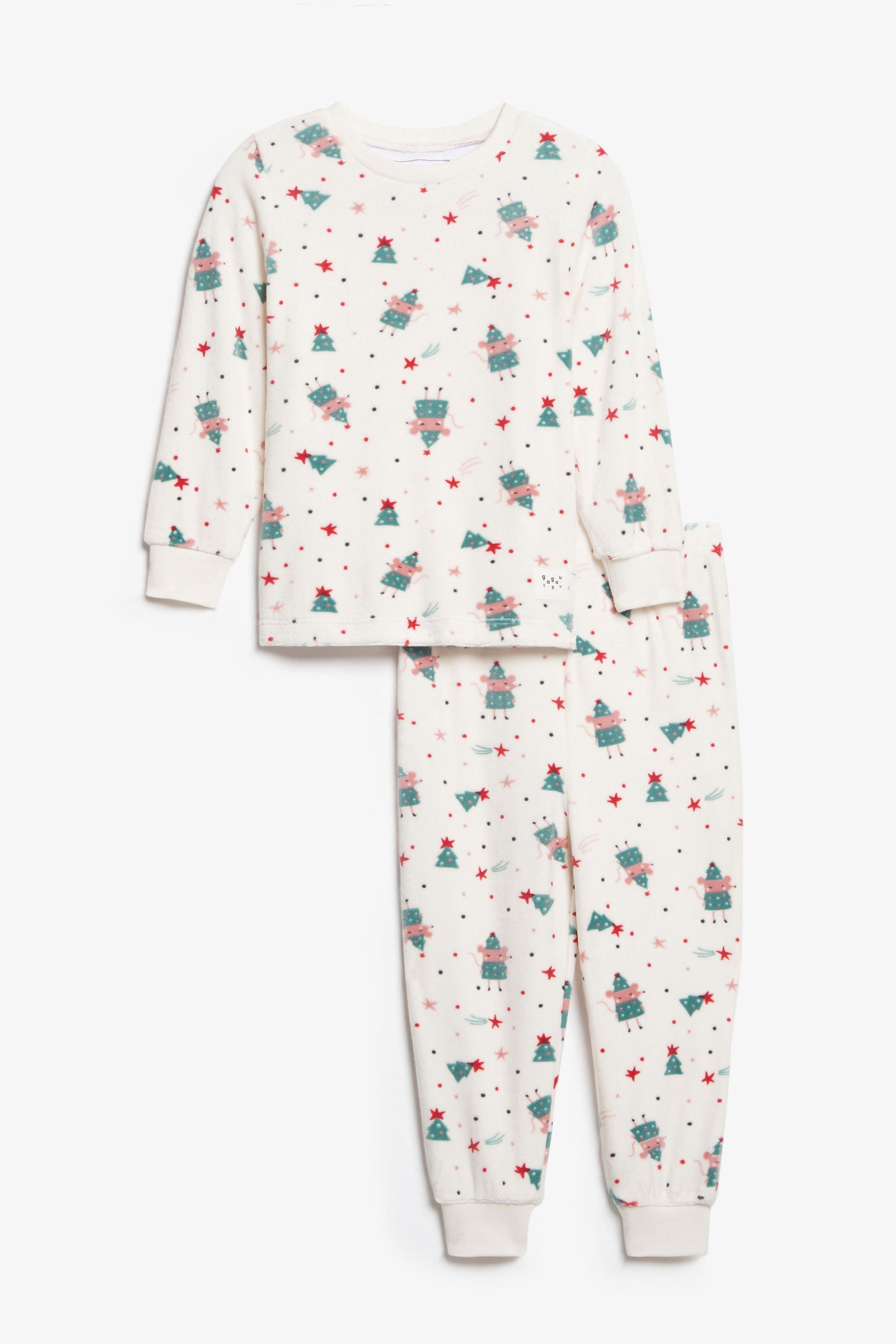 Pyjama 2-pièces imprimé en velours - Bébé fille && BLANC MULTI