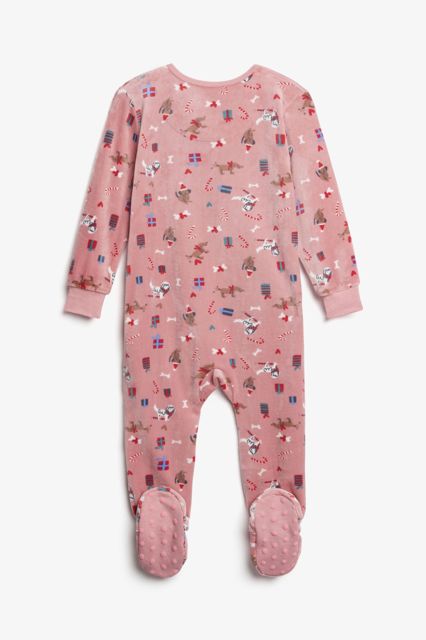 Pyjama 1-pièce imprimé en velours - Bébé fille && ROSE MULTI