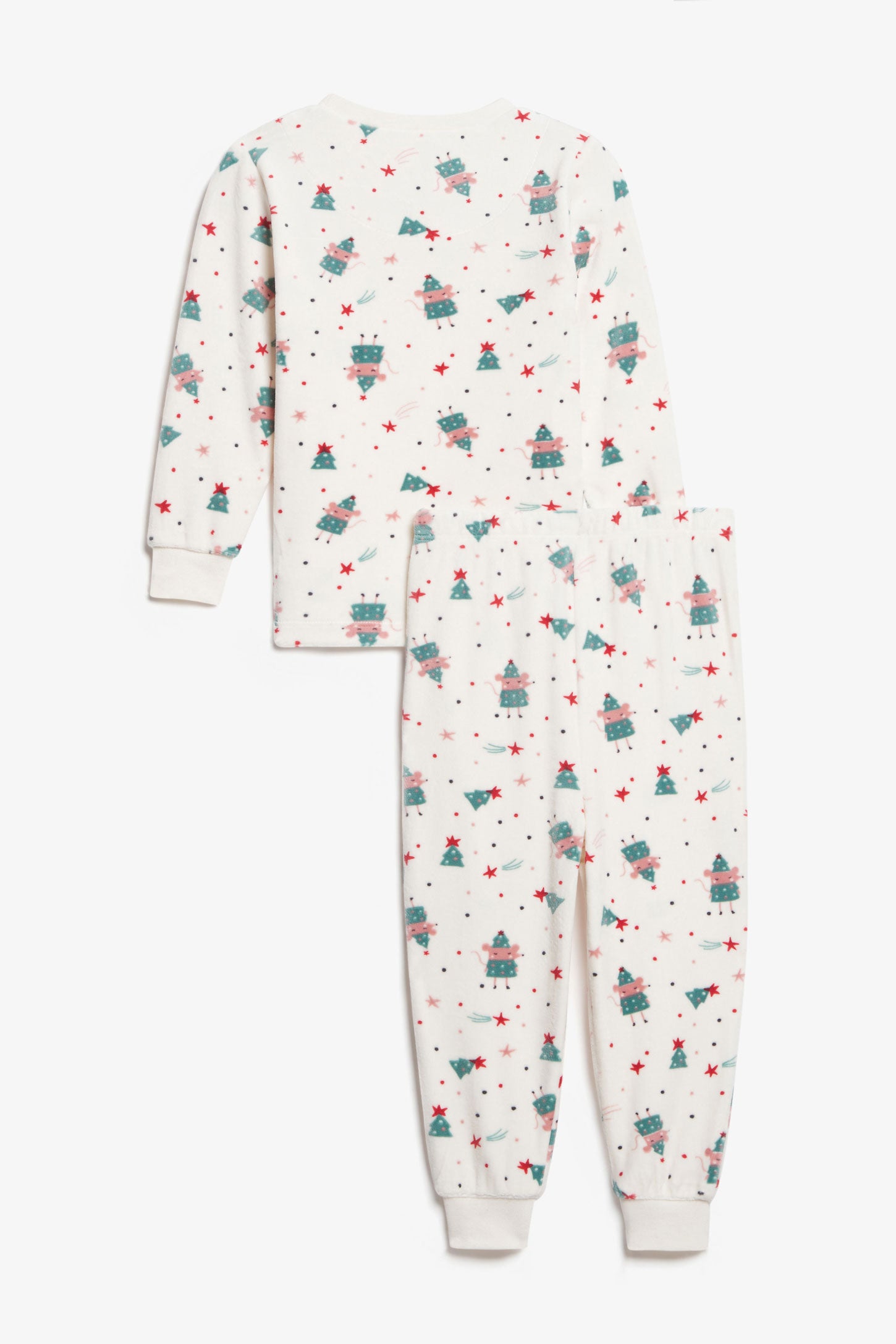 Pyjama 2-pièces imprimé en velours, 2T-3T - Bébé fille && BLANC MULTI