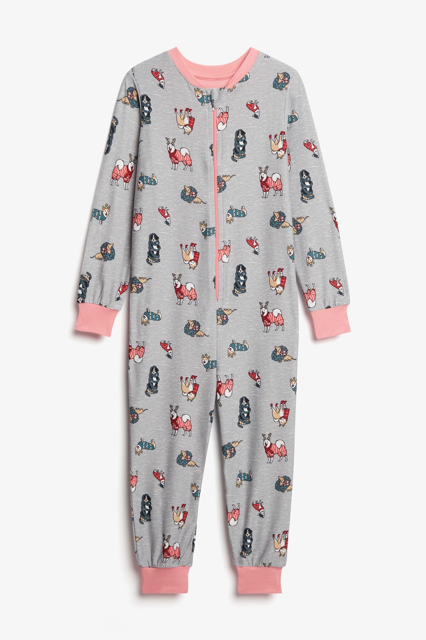 Pyjama de Noël 1-pièce en Moss - Enfant fille && GRIS MULTI