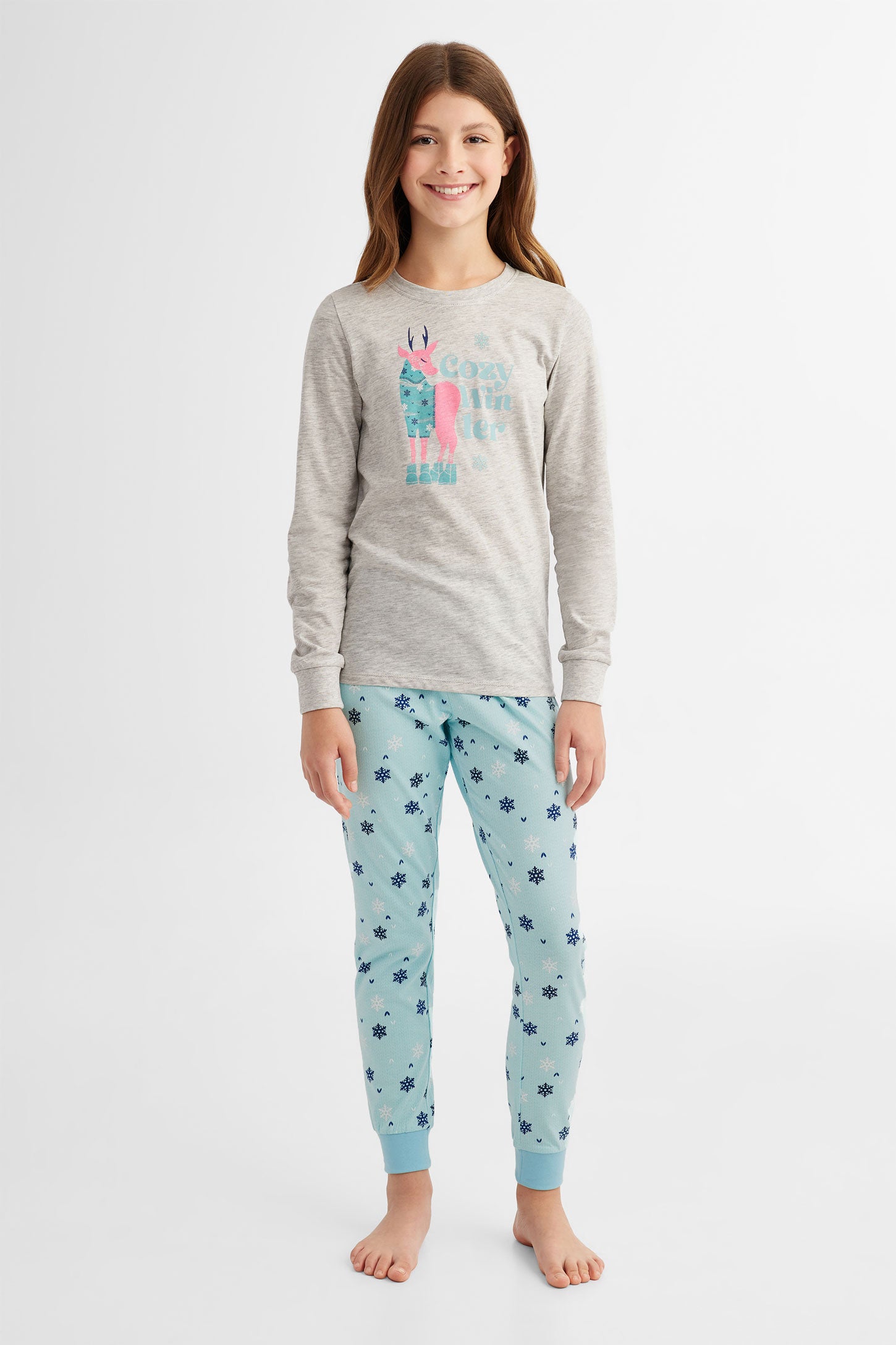 Duos futé, Pyjama 2-pièces imprimé, 2/40$ - Ado fille && GRIS