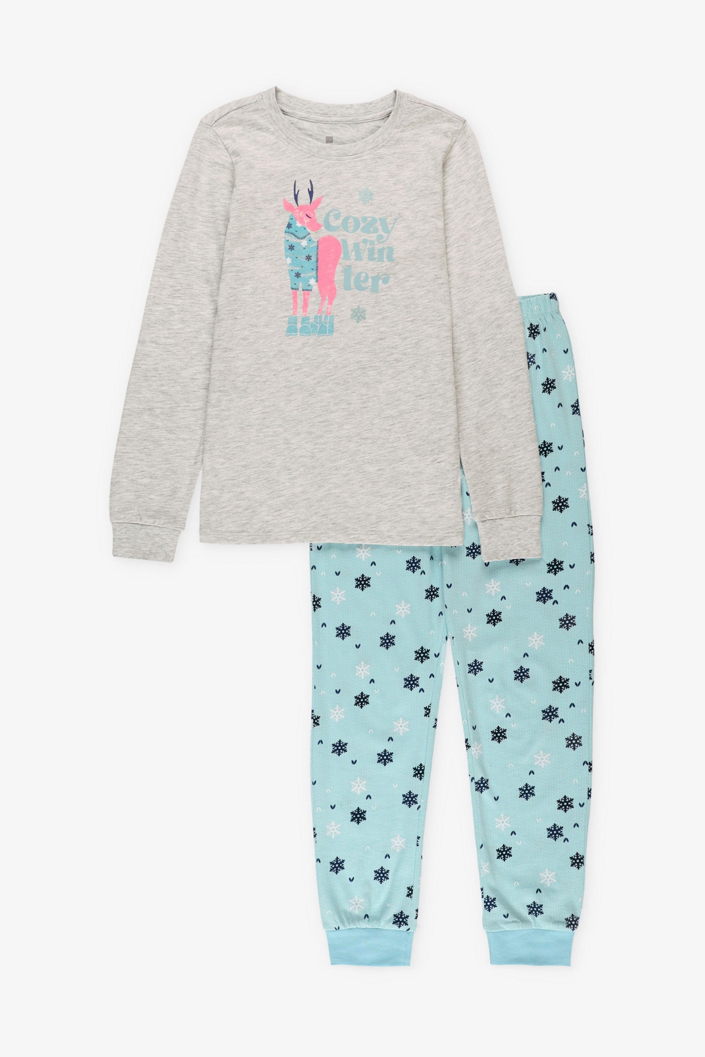 Duos futé, Pyjama 2-pièces imprimé, 2/40$ - Ado fille && GRIS