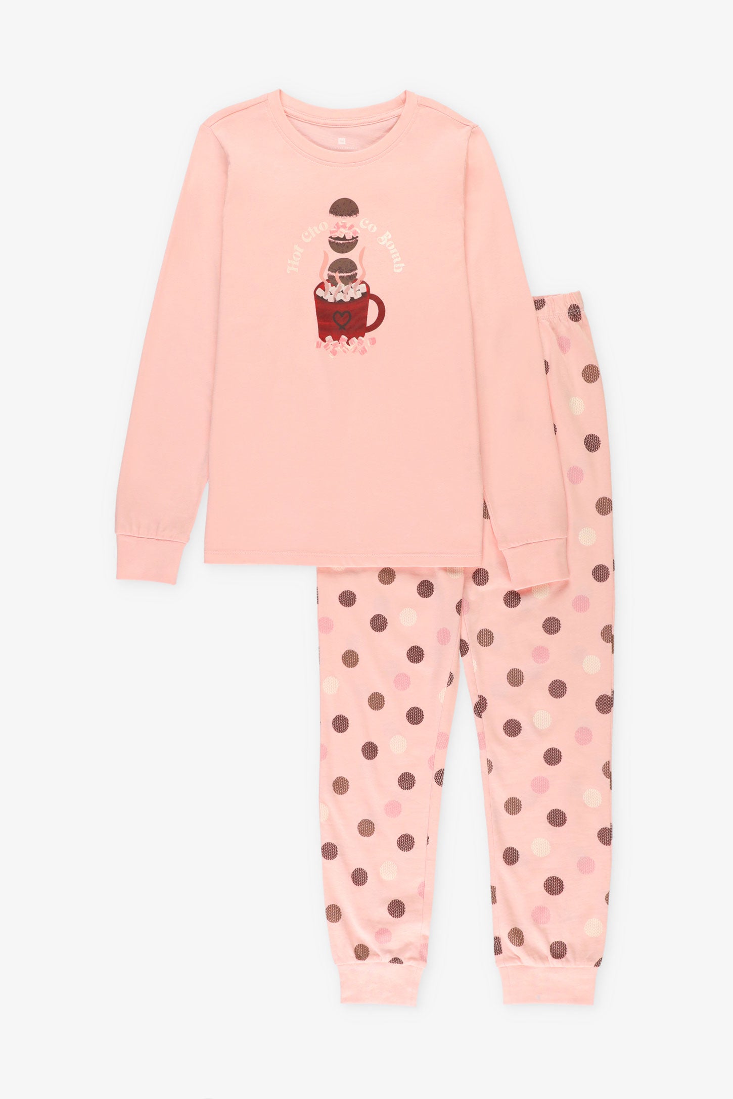 Duos futé, Pyjama 2-pièces imprimé, 2/40$ - Ado fille && ROSE PALE