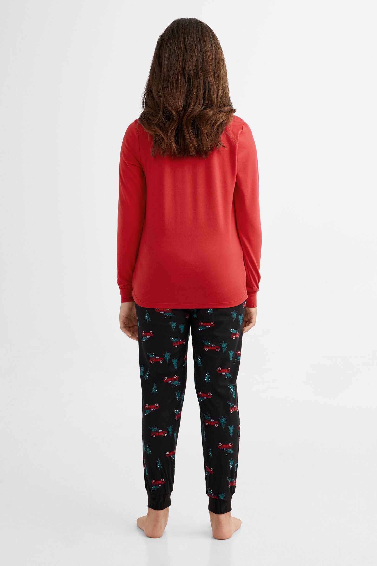 Chandail pyjama de Noël en Moss - Ado fille && ROUGE