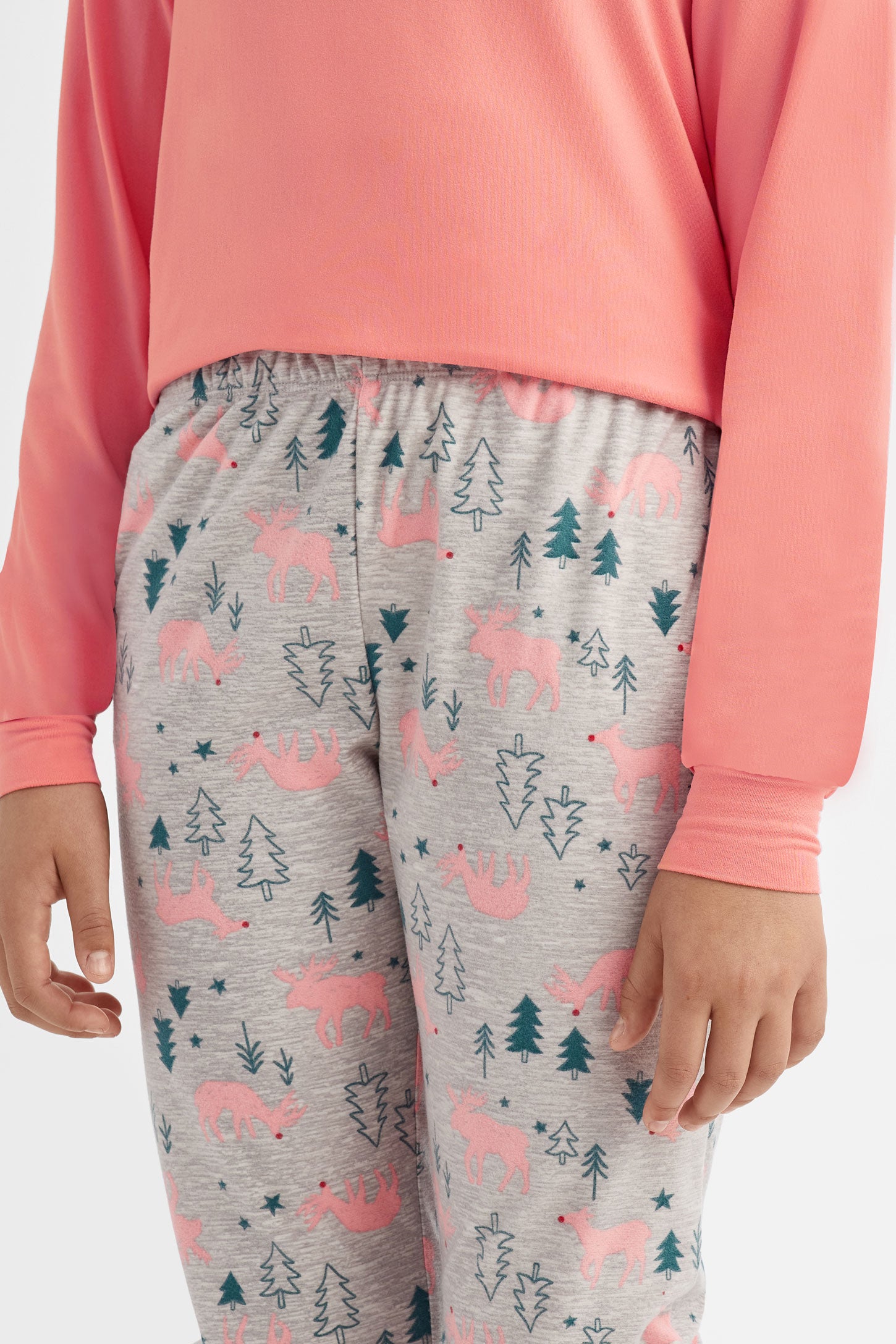 Pantalon pyjama de Noël en flanelle - Ado fille && GRIS MULTI