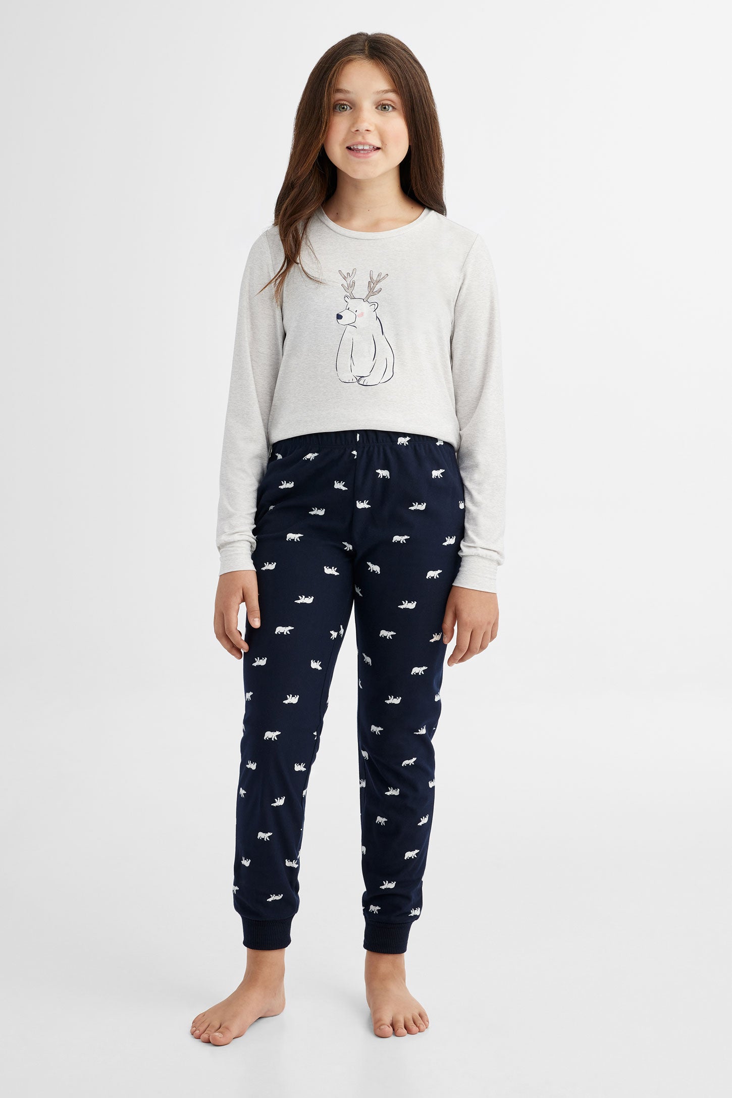 Pantalon pyjama de Noël en flanelle - Ado fille && MARIN/MULTI