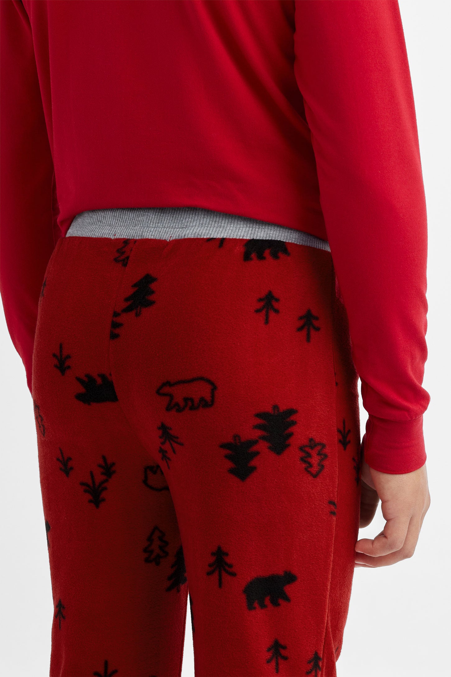 Pantalon pyjama de Noël en micropolar - Ado garçon && ROUGE/MULTI