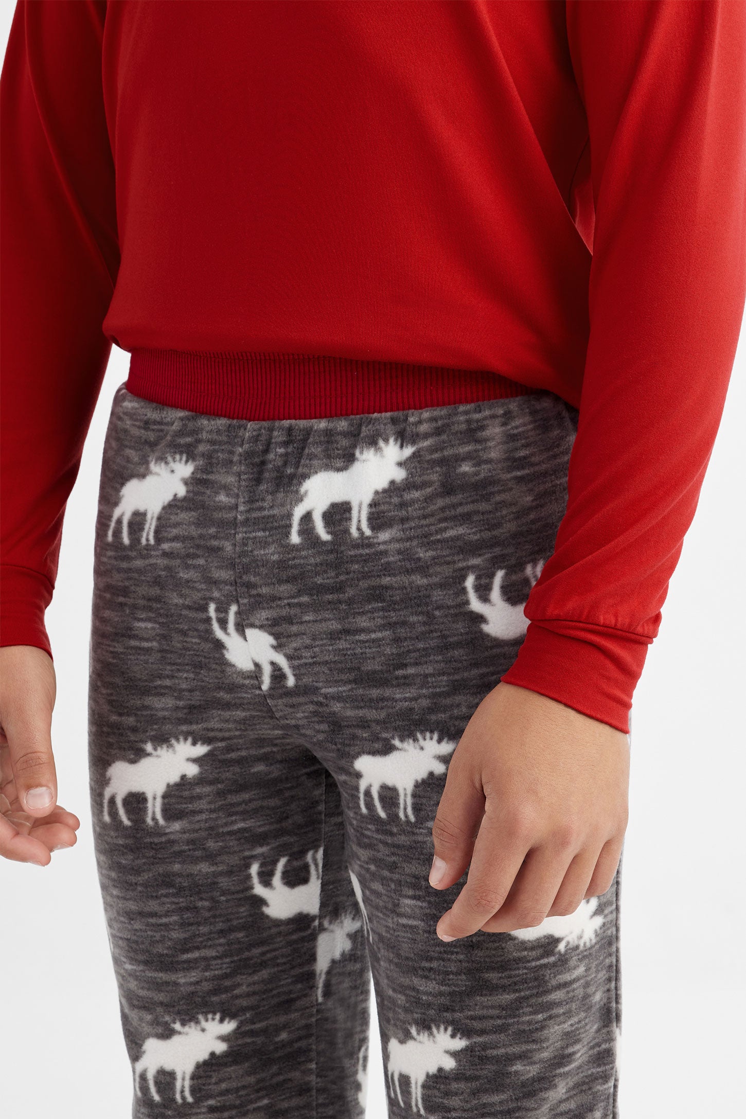 Pantalon pyjama de Noël en micropolar - Ado garçon && COMBO CHARBON