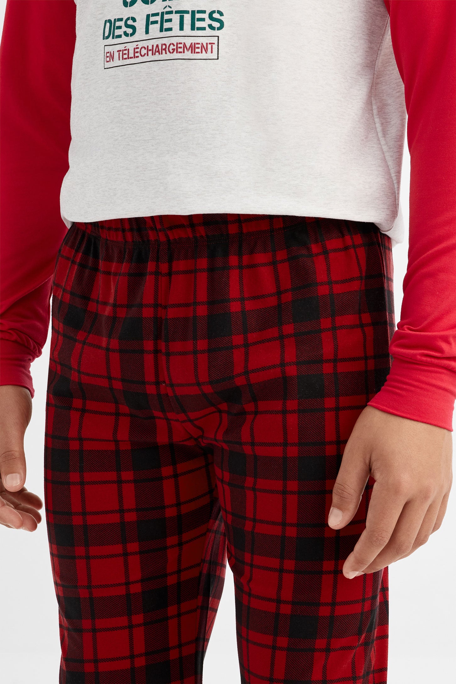 Pantalon pyjama de Noël en flanelle - Ado garçon && ROUGE/MULTI