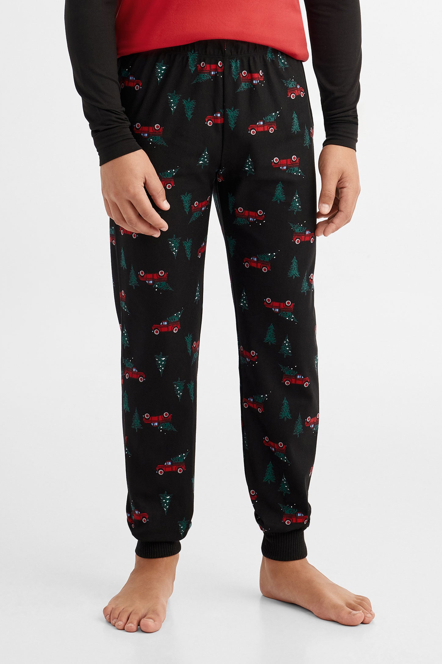 Pantalon pyjama de Noël en flanelle - Ado garçon && COMBO NOIR