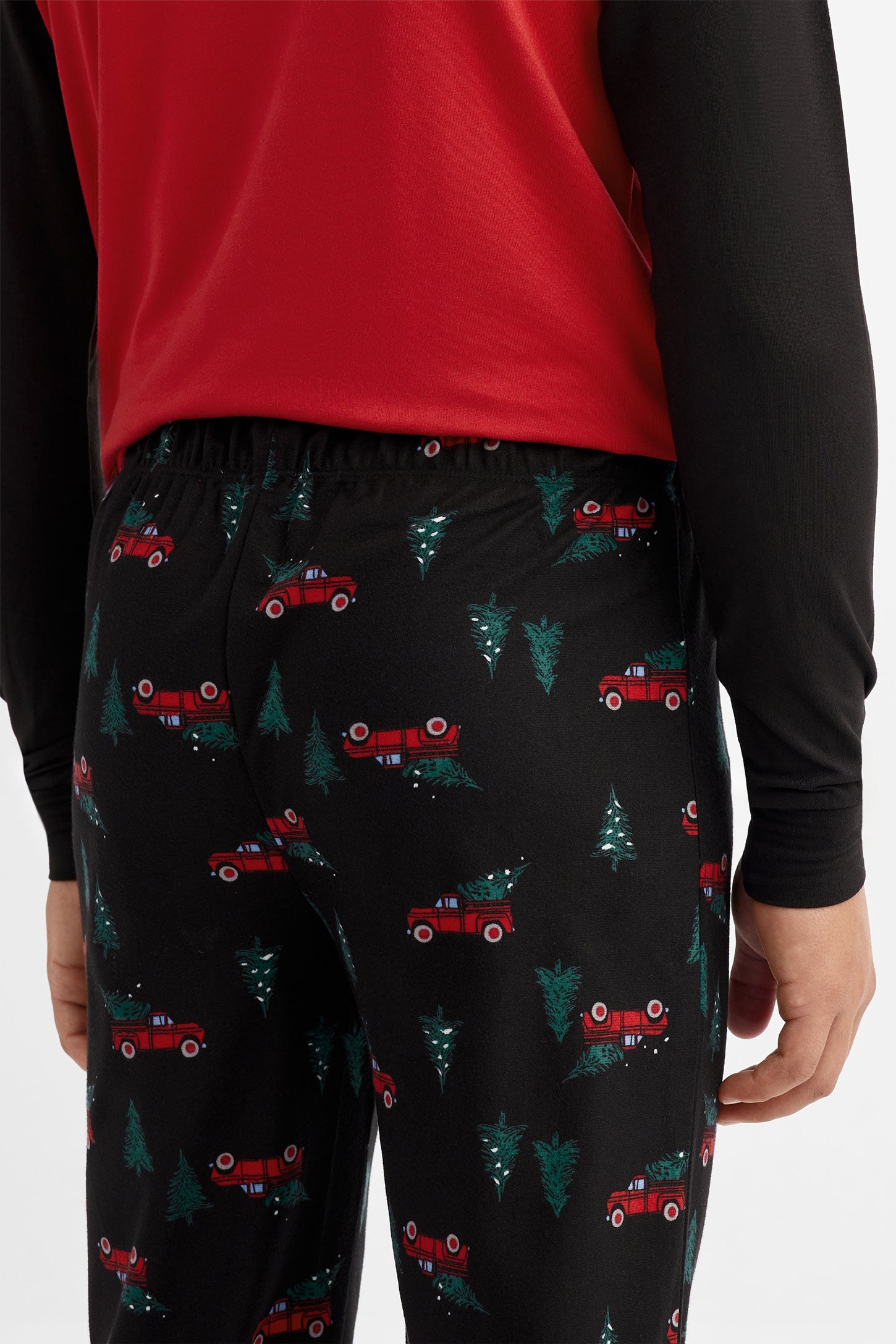Pantalon pyjama de Noël en flanelle - Ado garçon && COMBO NOIR