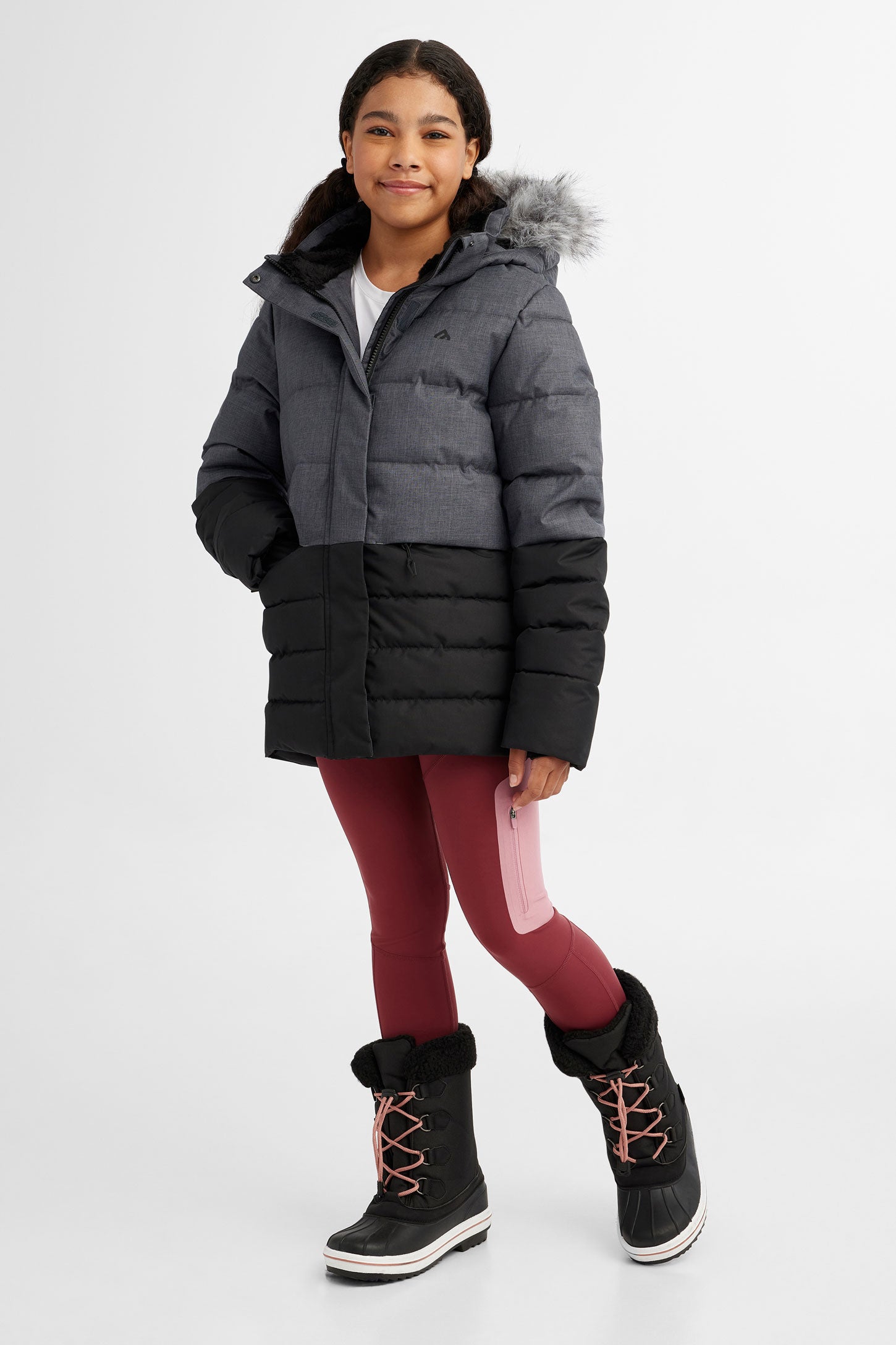 Manteau d'hiver parka BM - Ado fille && GRIS