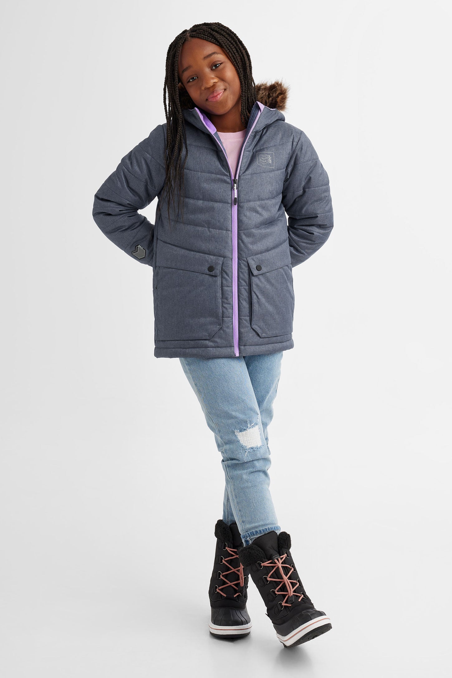 Manteau de ski hiver - Ado fille && GRIS