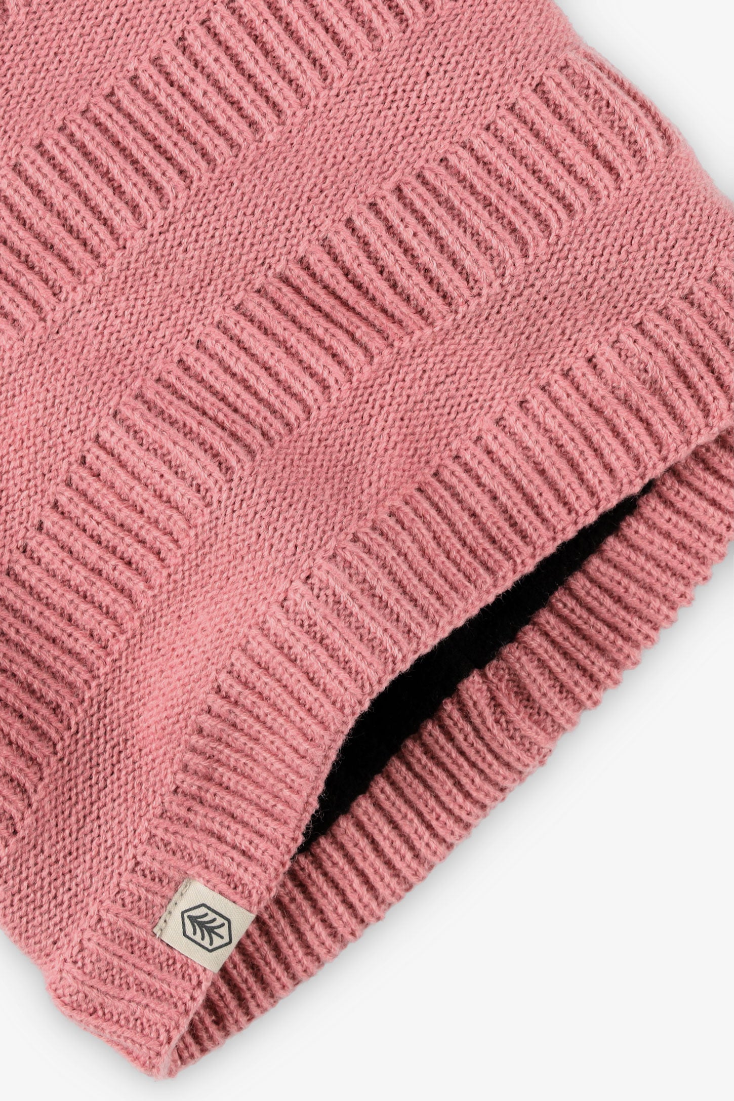 Cache-cou en tricot doublé polar - Ado fille && ROSE