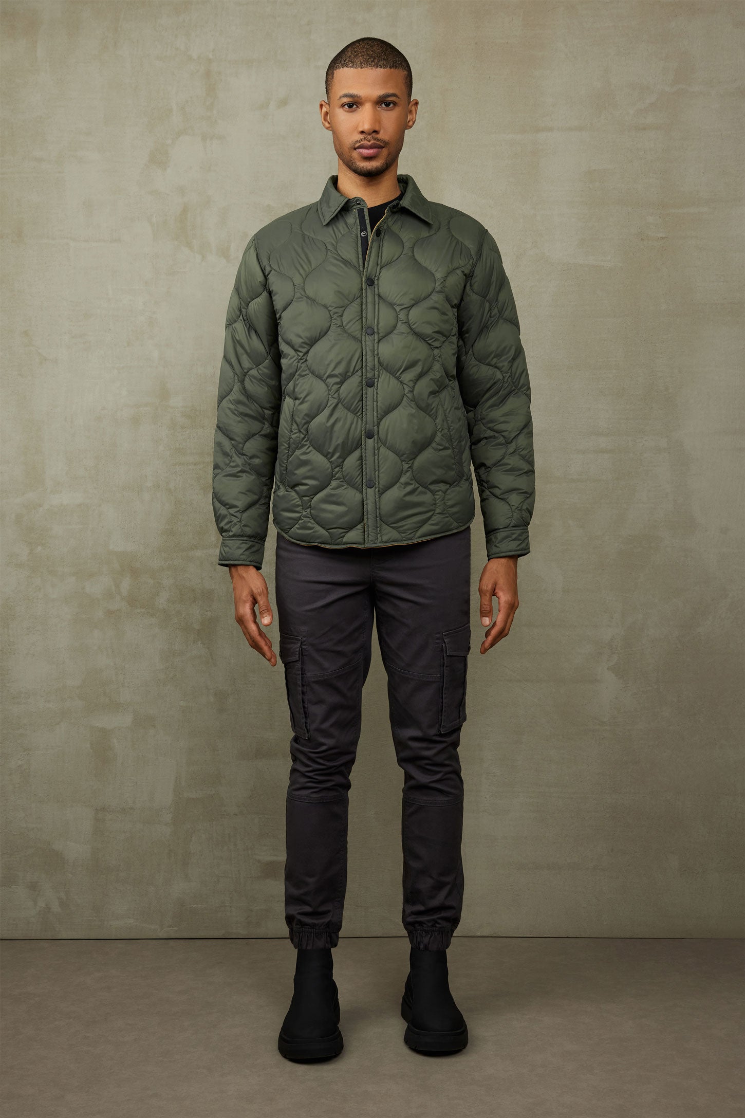 Veste matelassée en Nylon - Homme && VERT