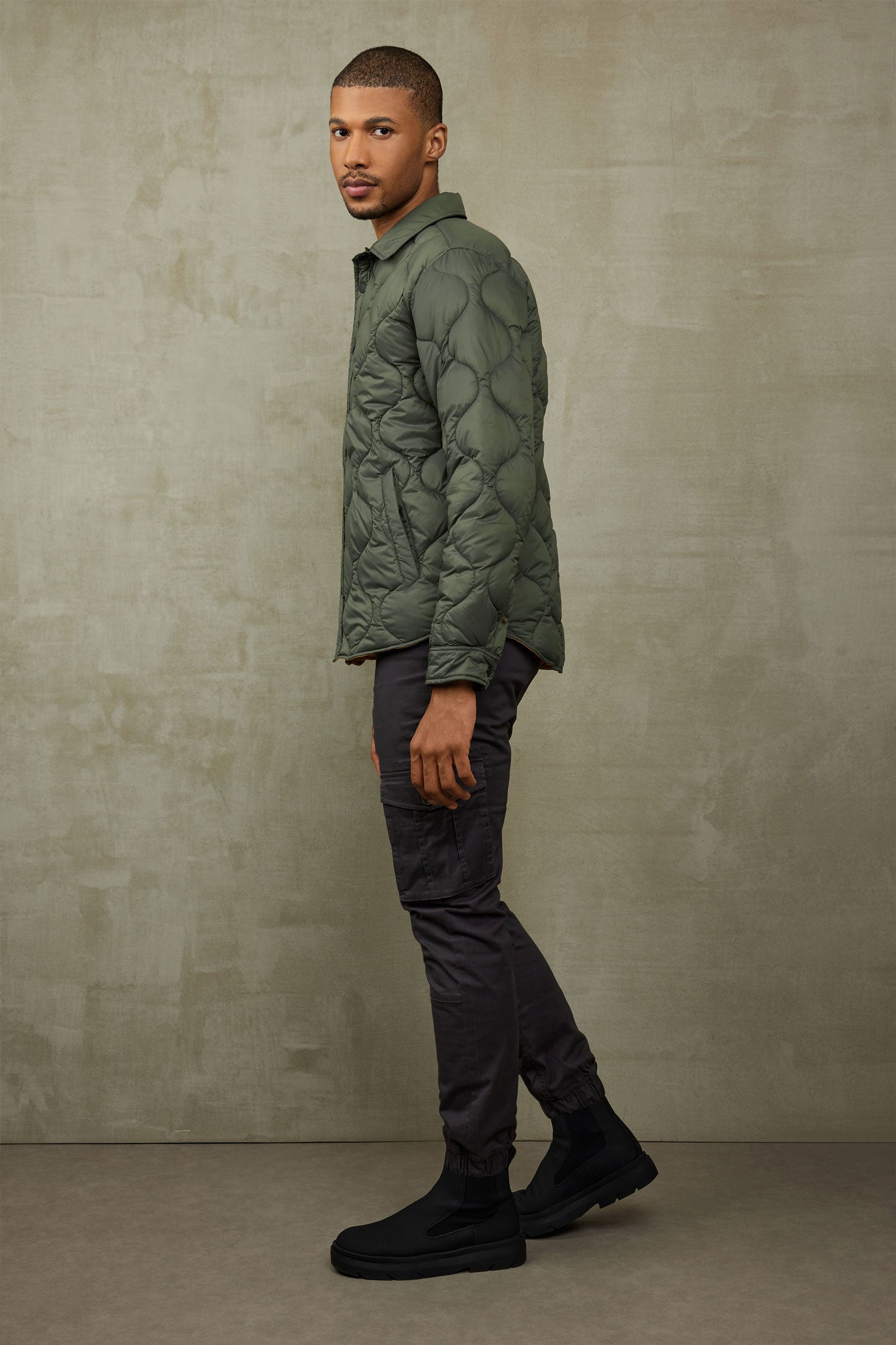 Veste matelassée en Nylon - Homme && VERT