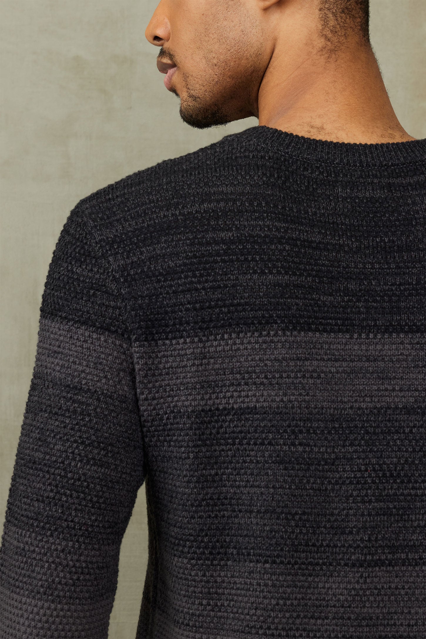 Chandail tricot en coton - Homme && NOIR