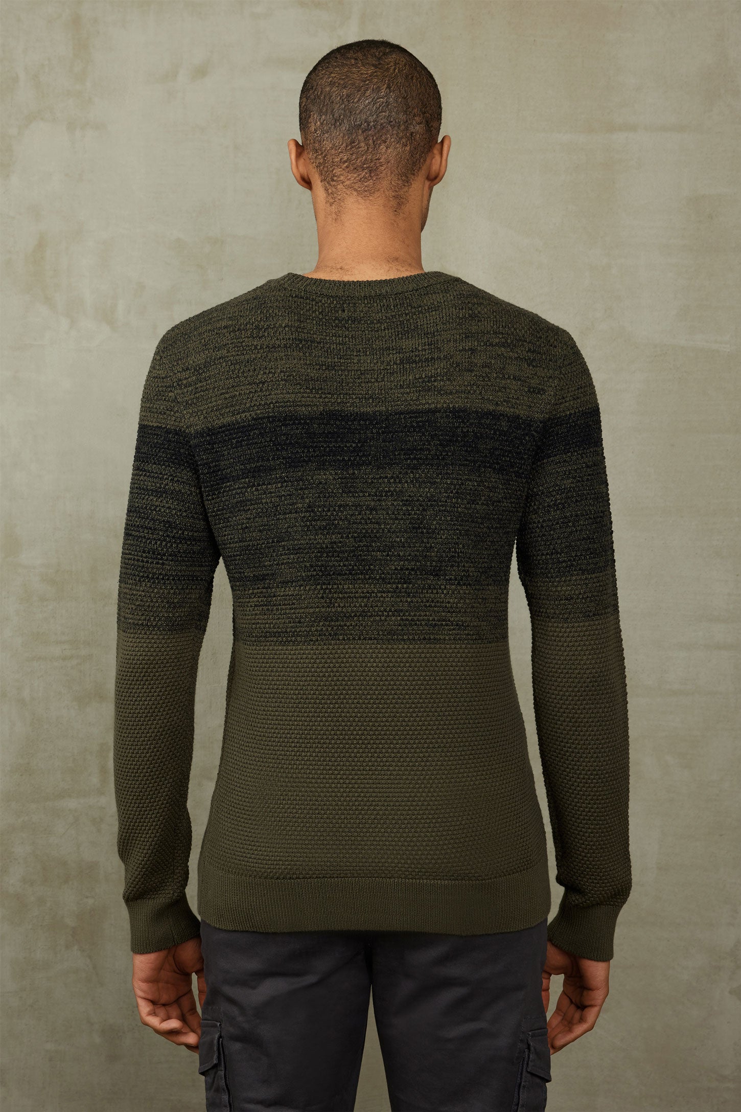 Chandail tricot en coton - Homme && KAKI
