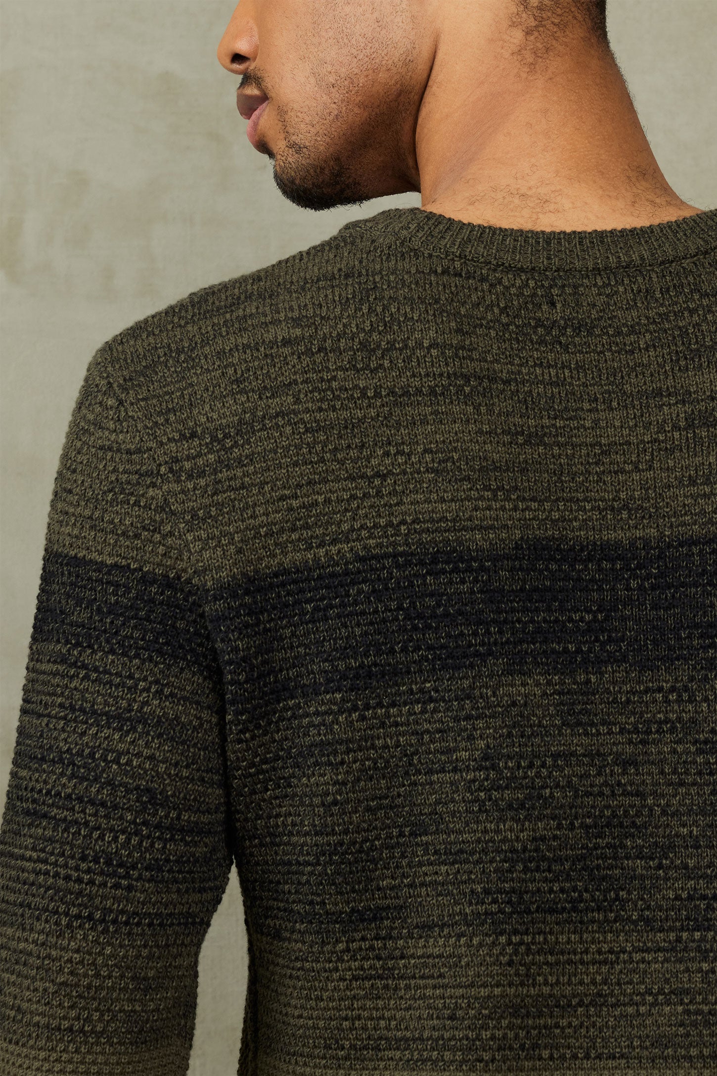 Chandail tricot en coton - Homme && KAKI