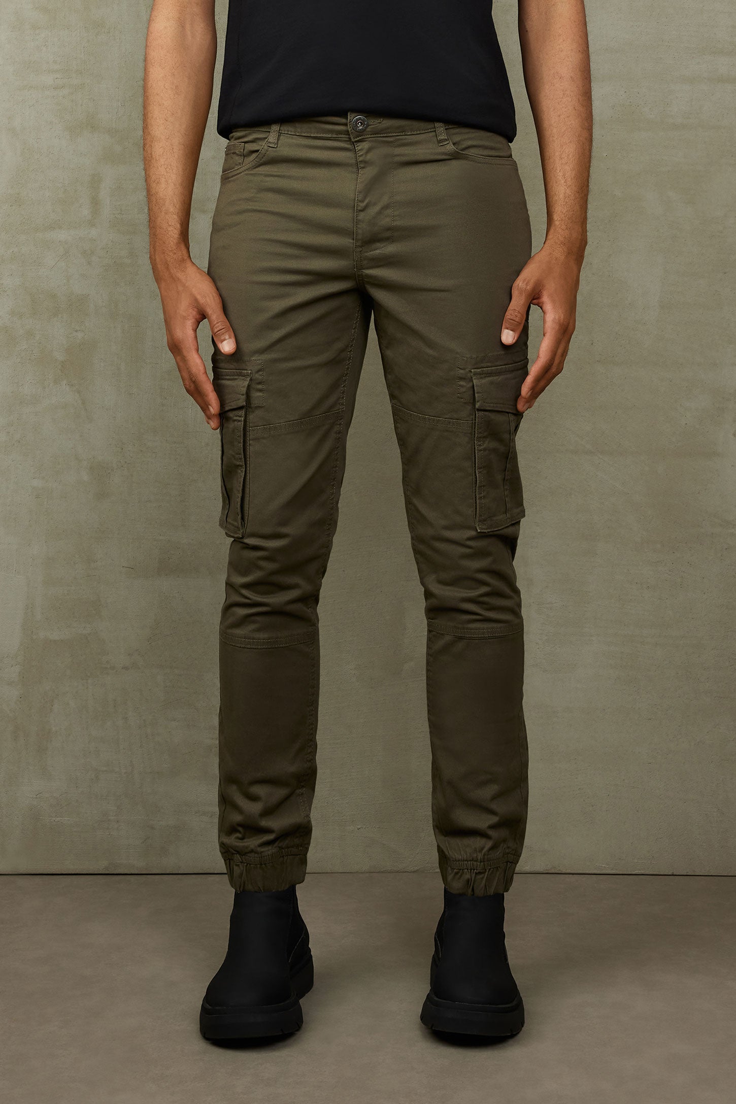 Pantalon jogger cargo en twill - Homme && KAKI